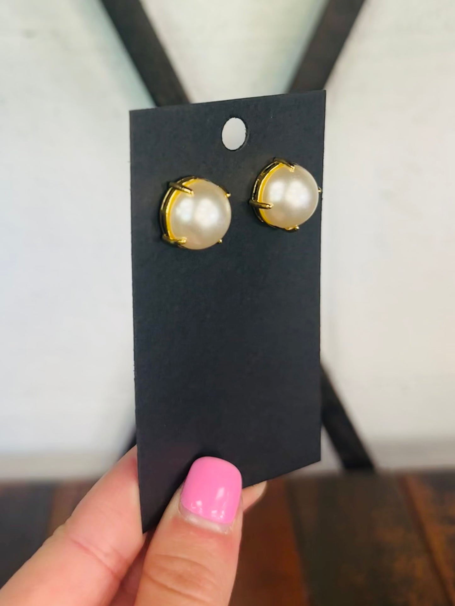 18K Gold Plated Pearl Stud Earring