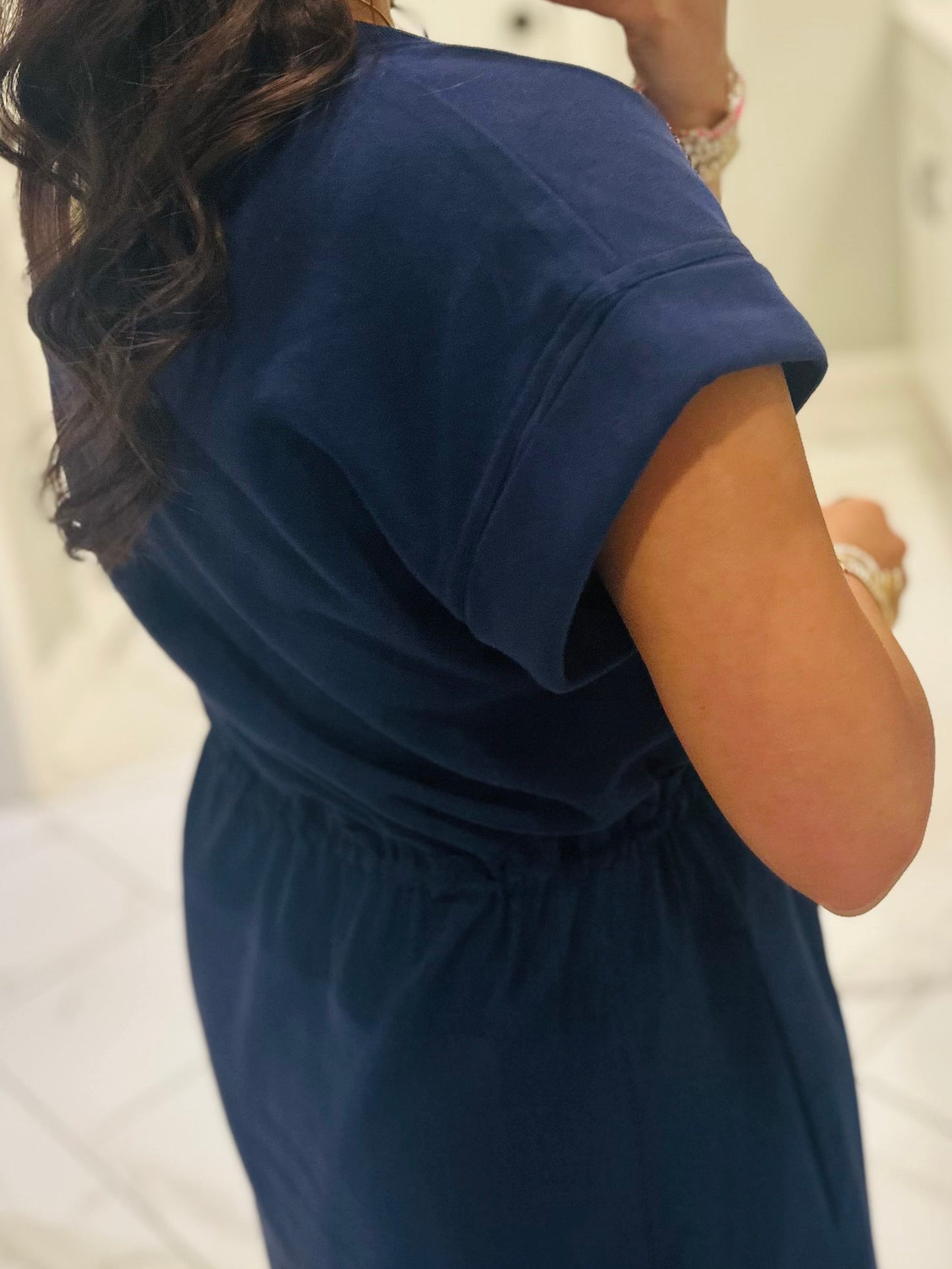 The Norah Navy Midi Dress