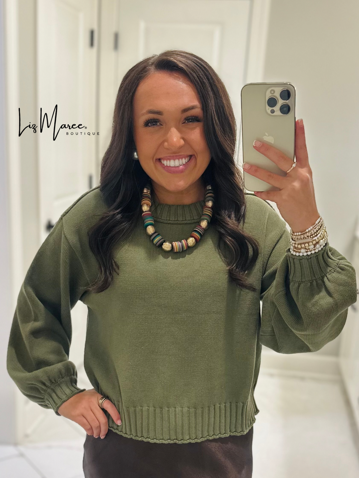 The Lydia Olive Green Sweater