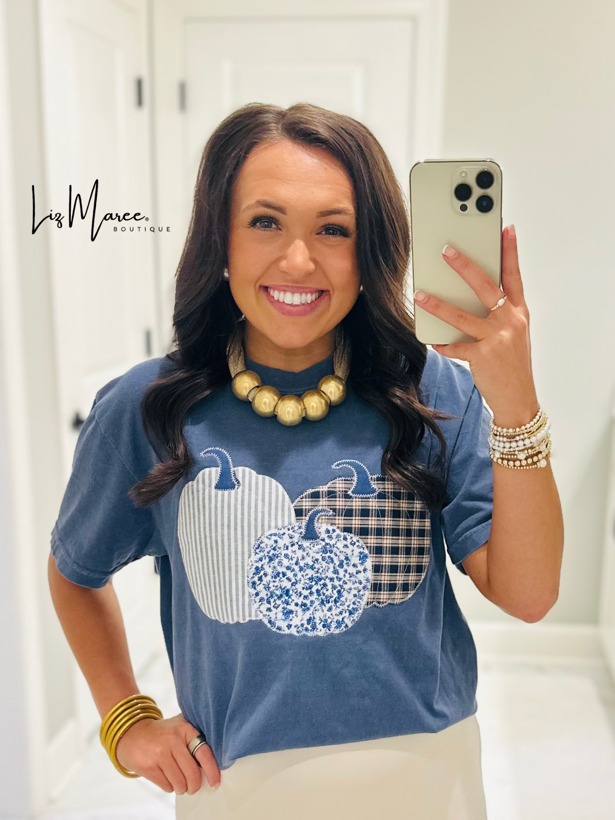 The Pumpkin Trio Embroidered Tee