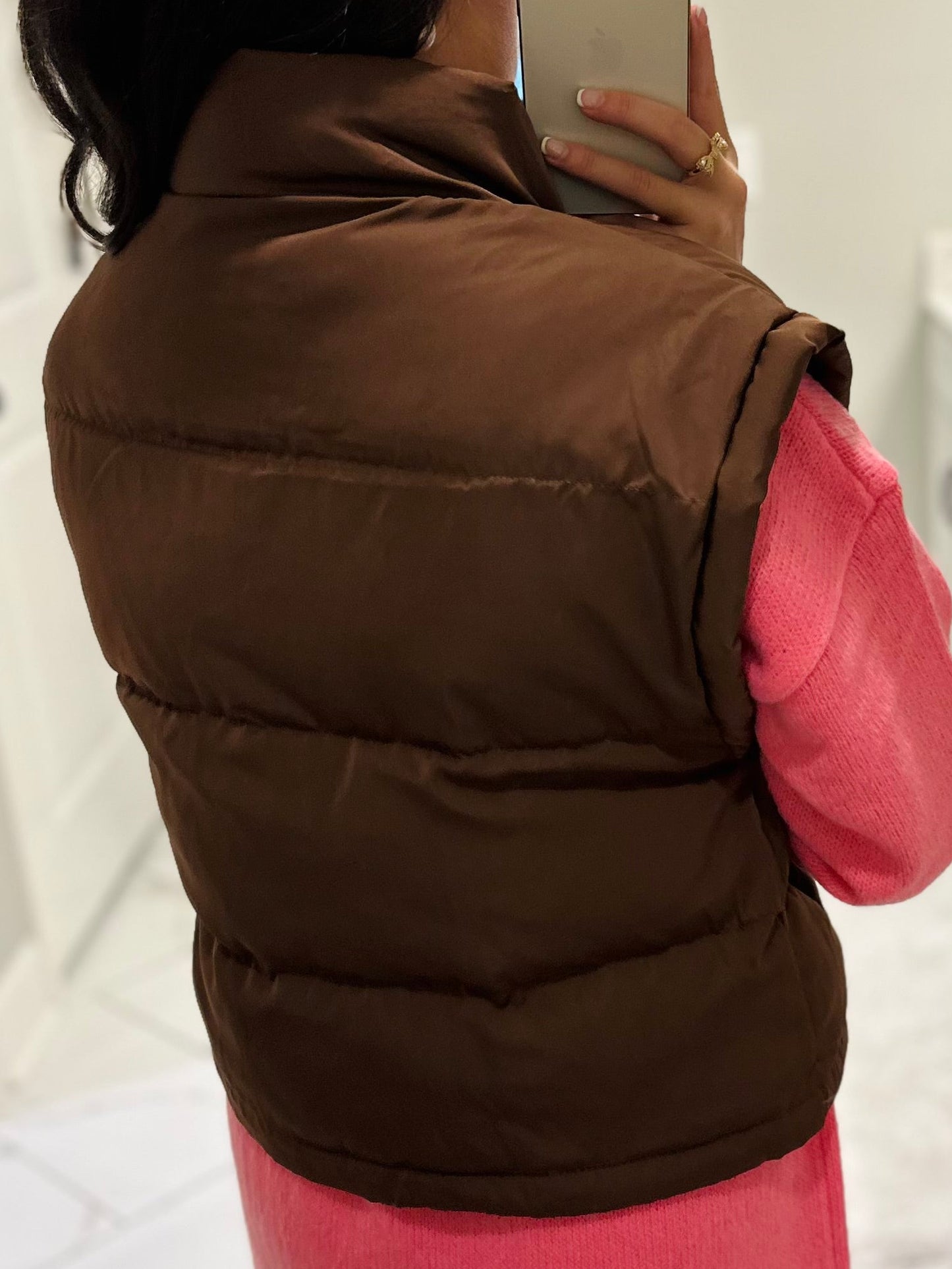 The Chocolate Brown Puffer Vest