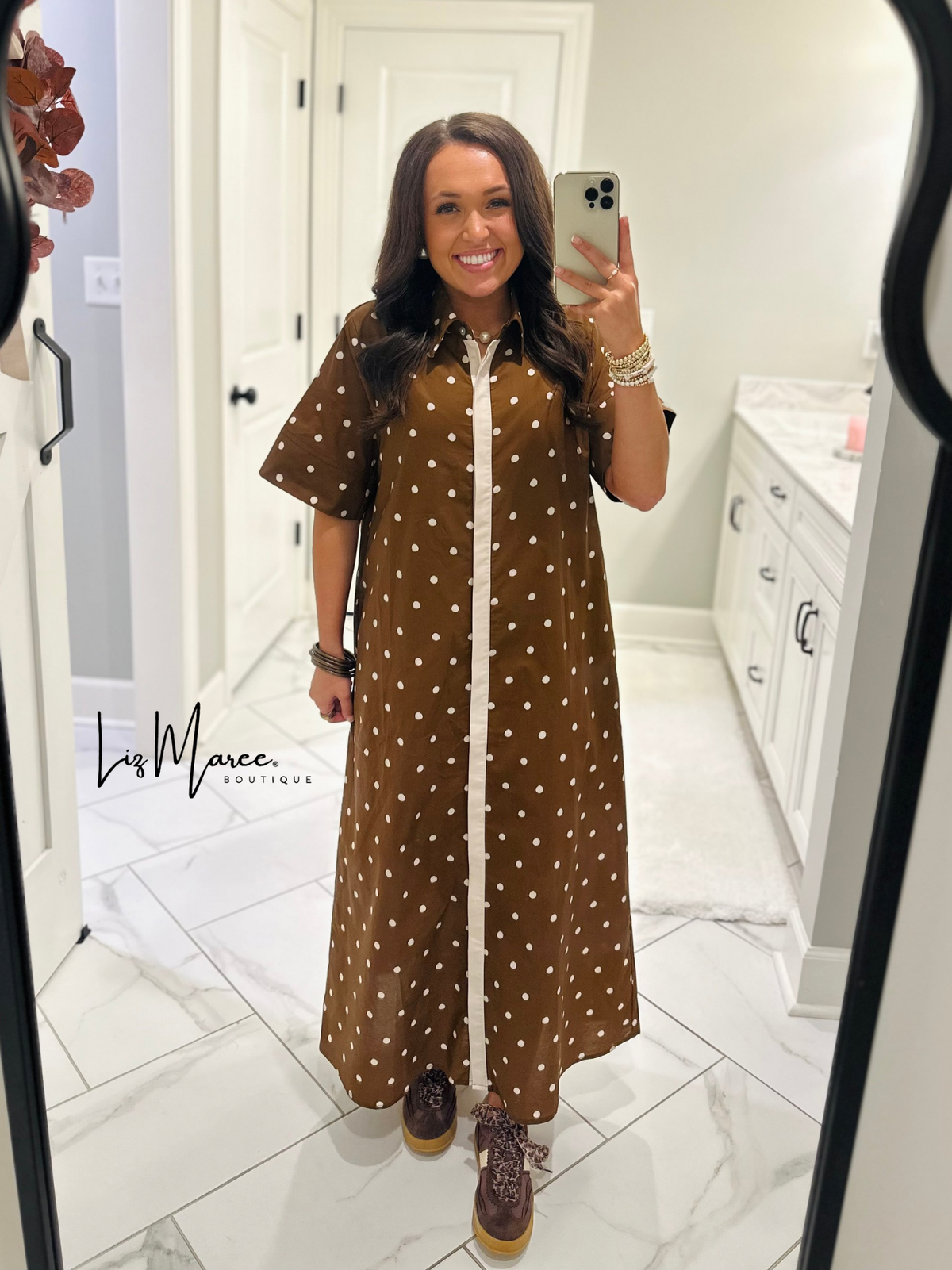 The Ruth Brown Polka Dot Midi Dress