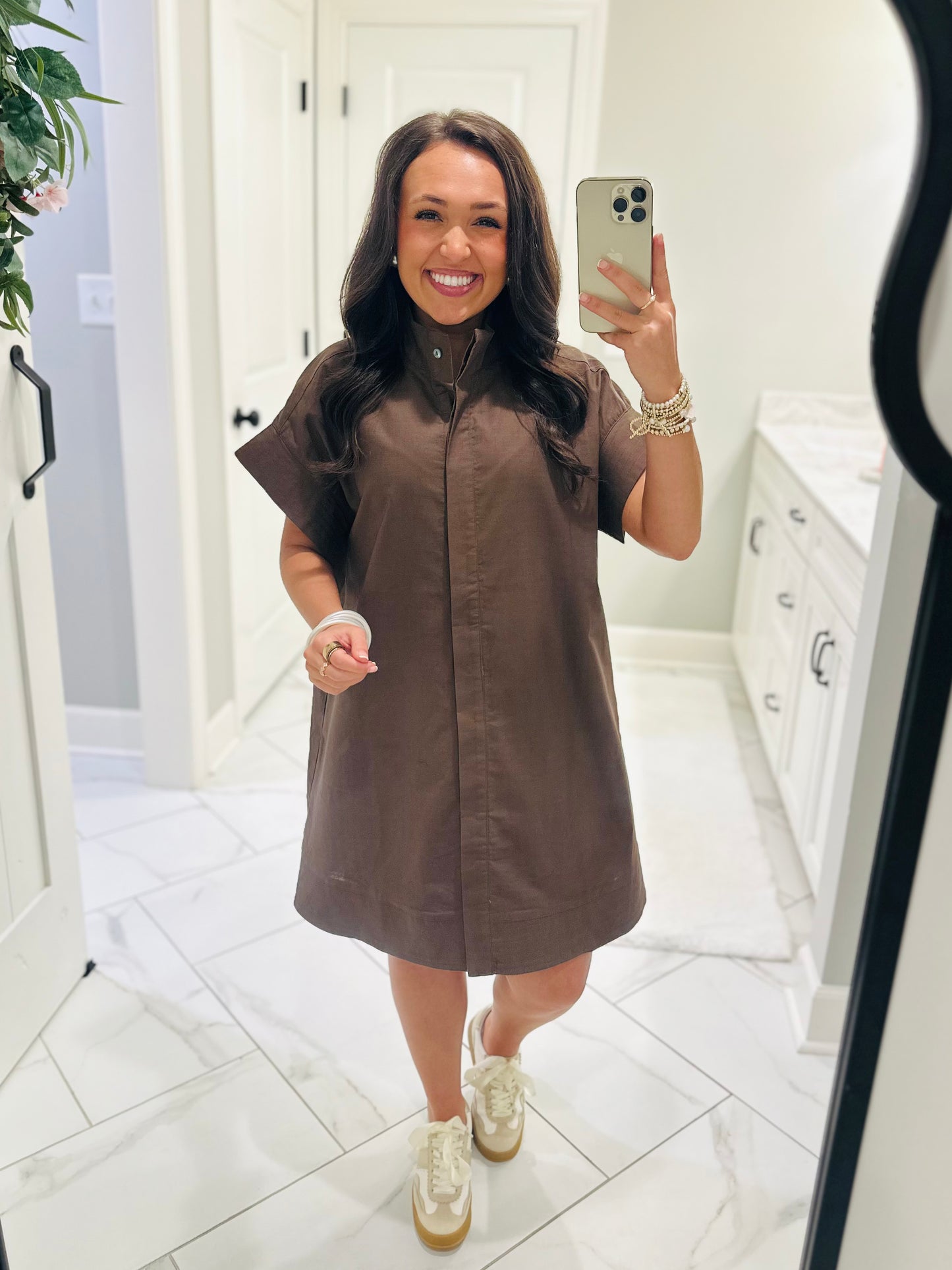 The Rach Brown Shirt Dress