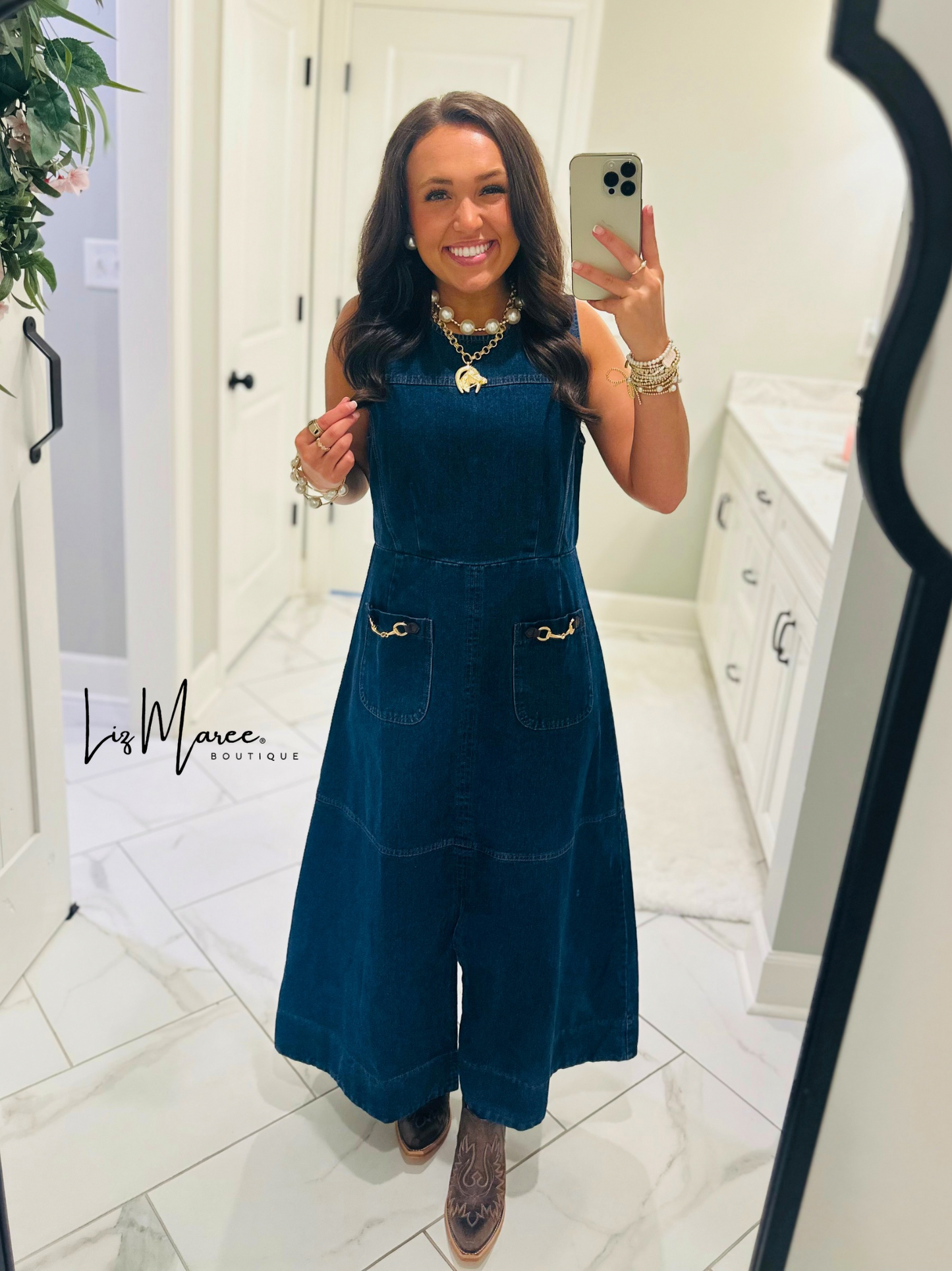 The Ella Grace Denim Midi Dress