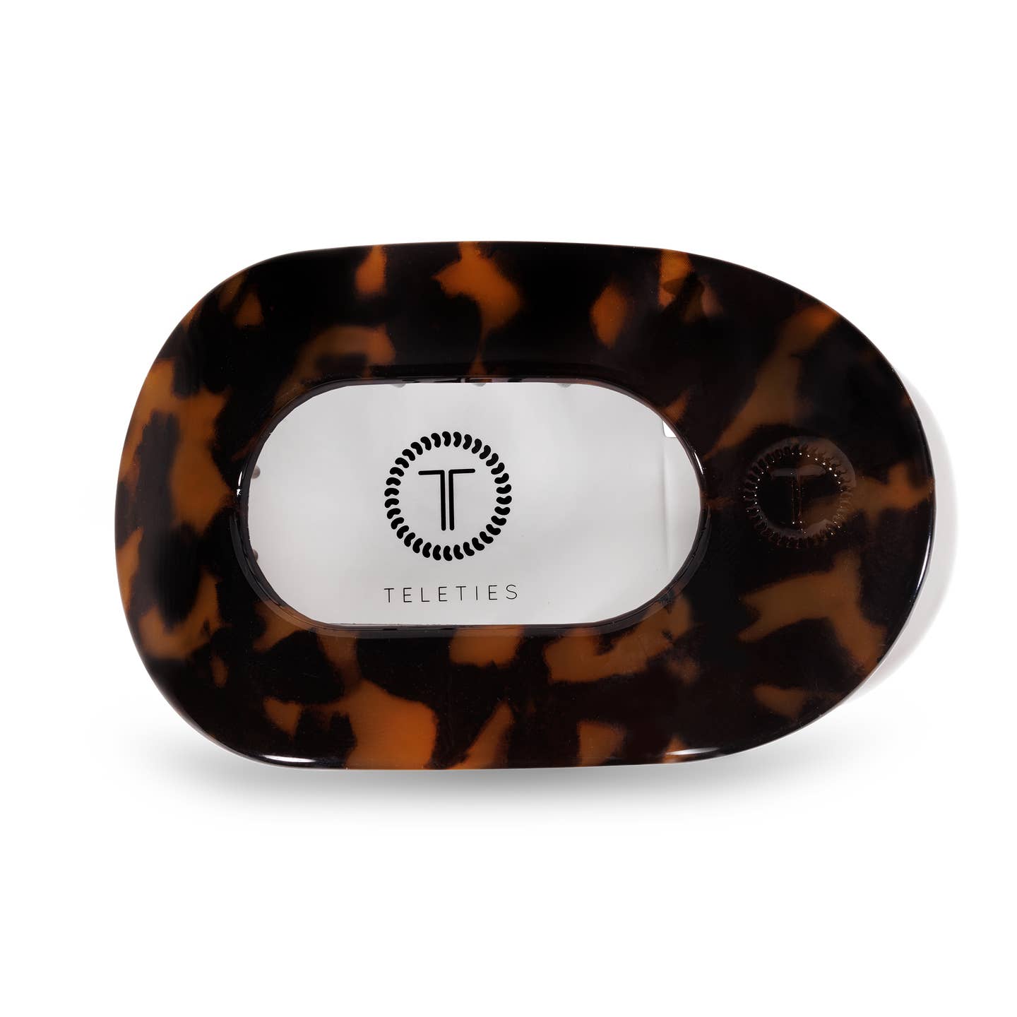 Tortoise Round Flat Hair Clip