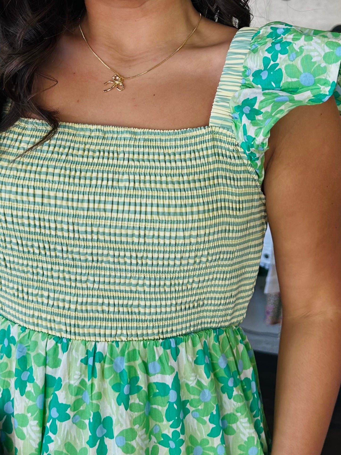 The Magnolia June Green Midi Dress