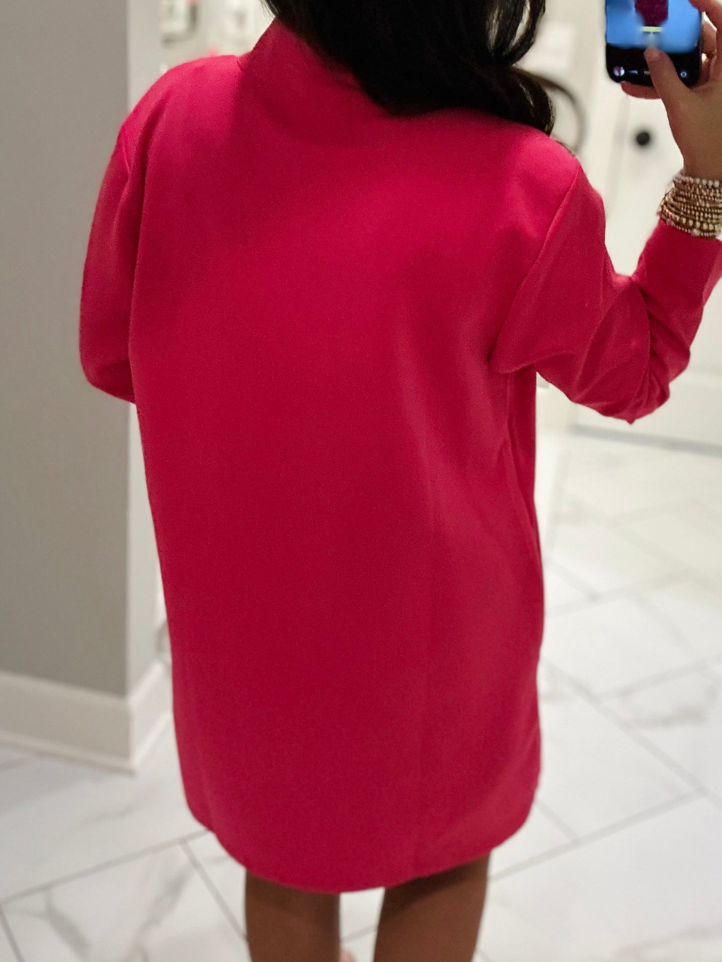 The Nicole Pink Long Sleeve Dress