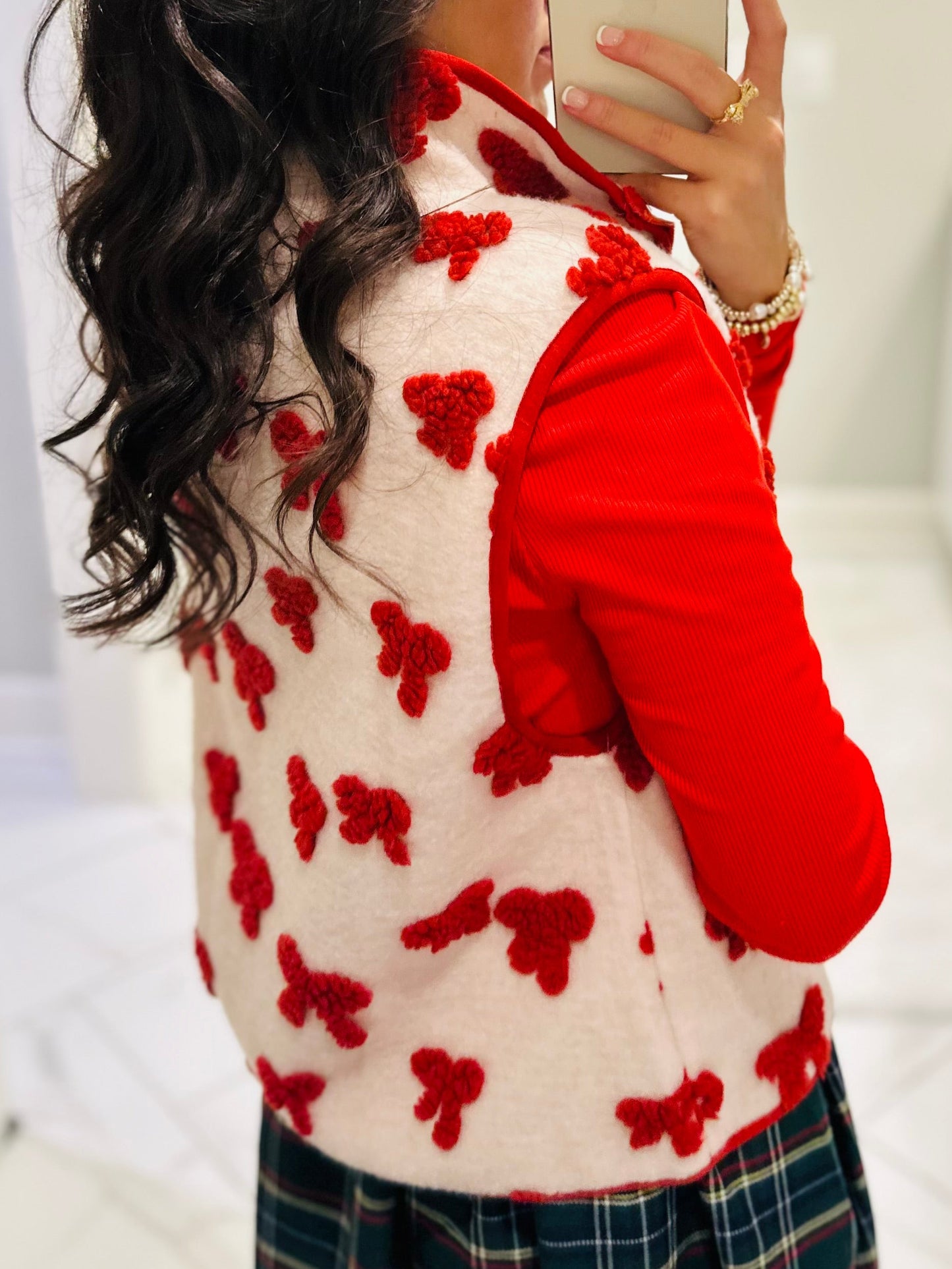 The Red Bow Fleece Vest