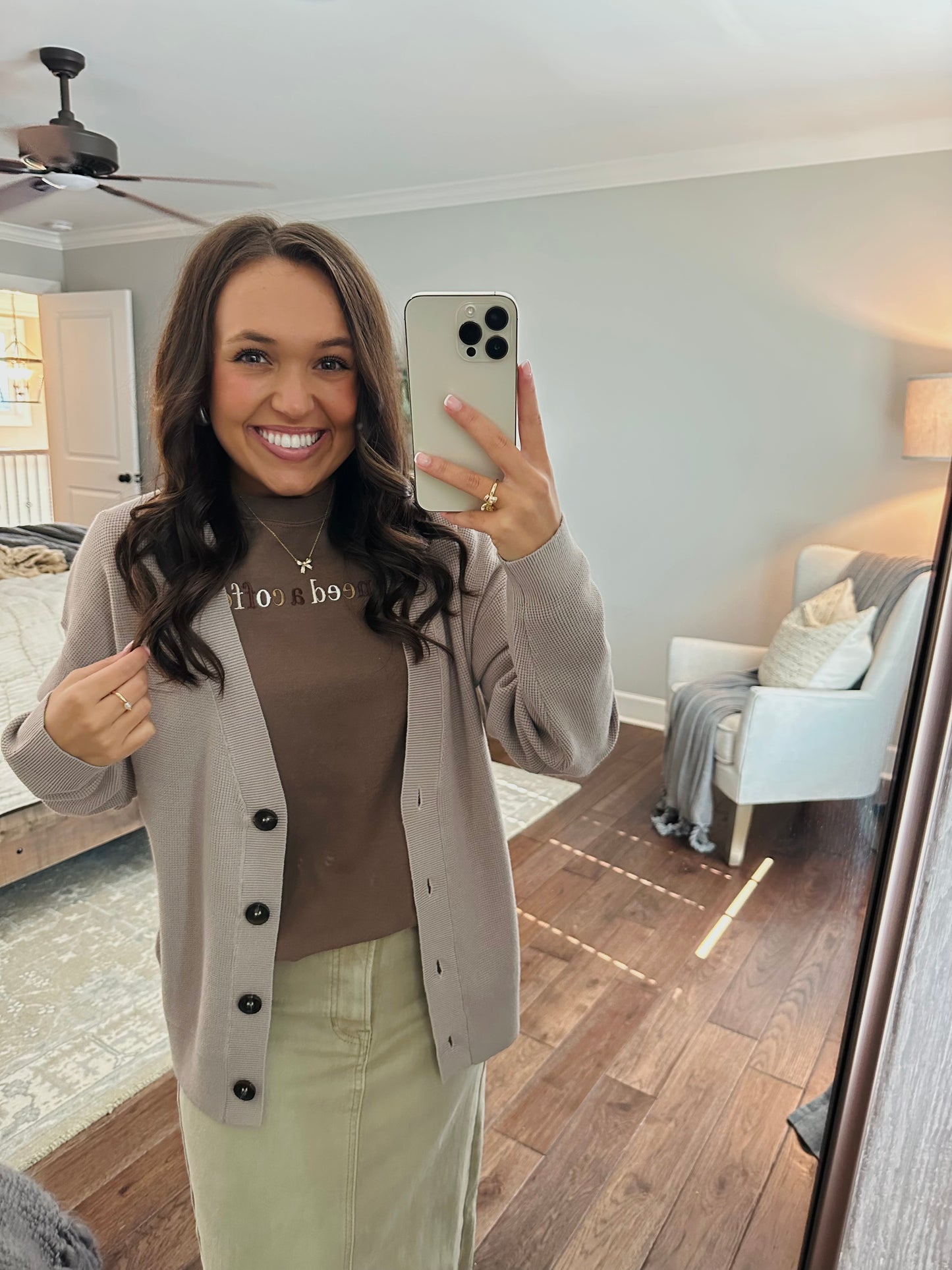 Let's Get Cozy Ash Mocha Cardigan