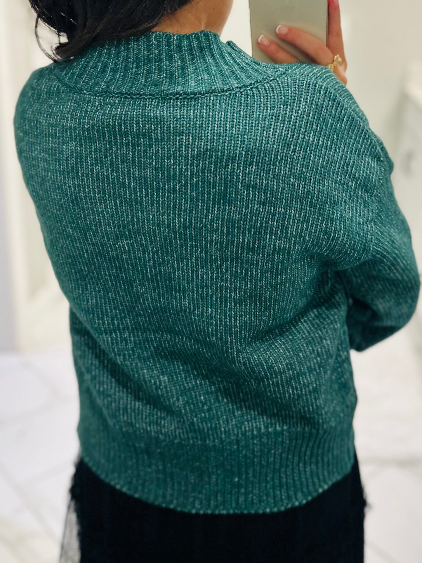 The Izzy Hunter Green Front Button Cardigan