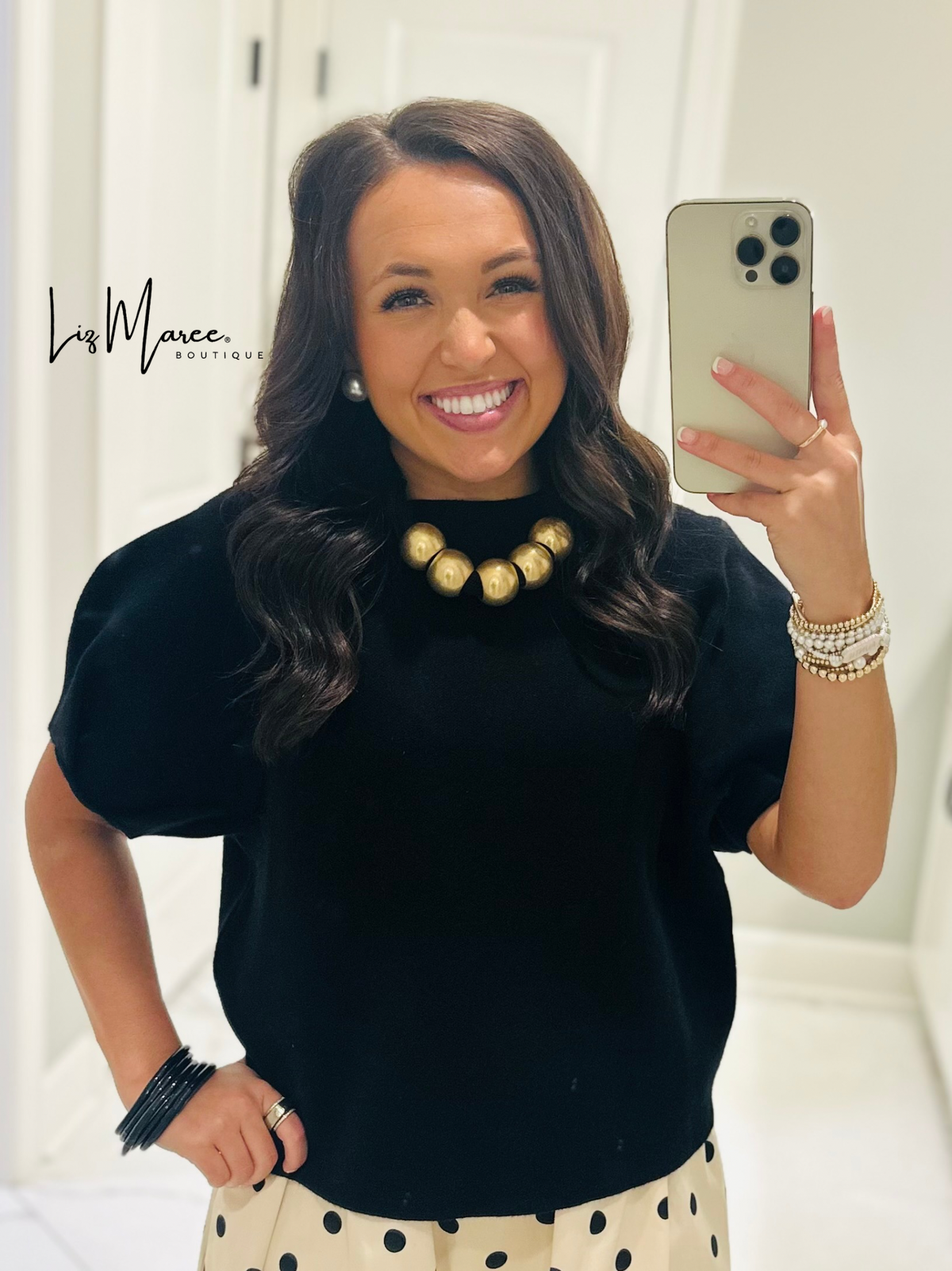 The Melanie Black Sweater Top
