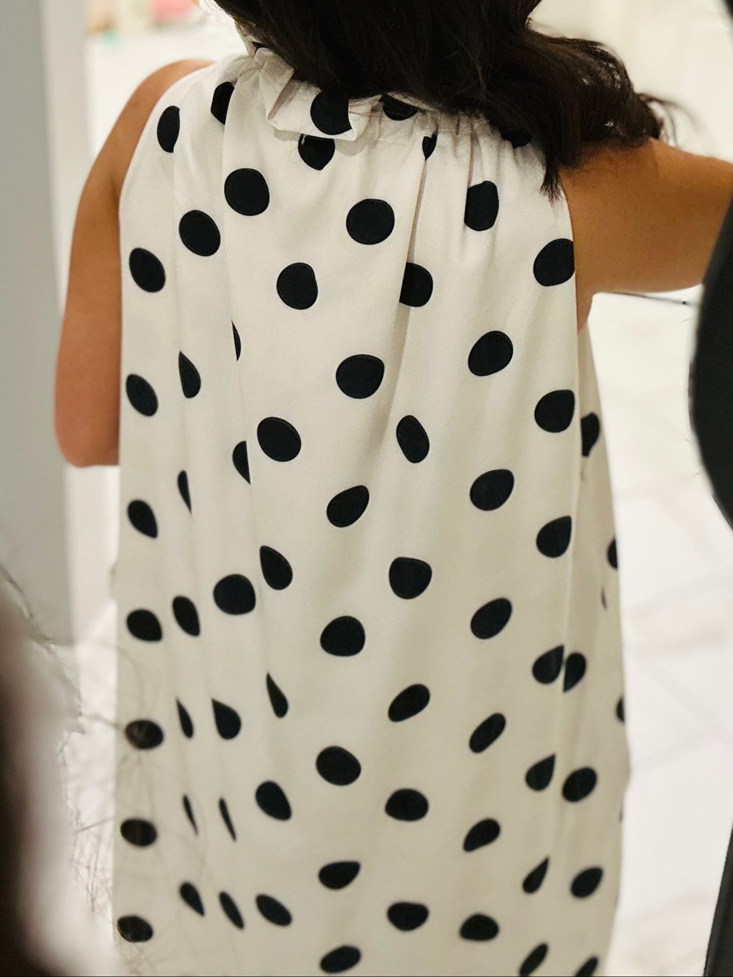 The Belle White + Black Polka Dot Maxi Dress
