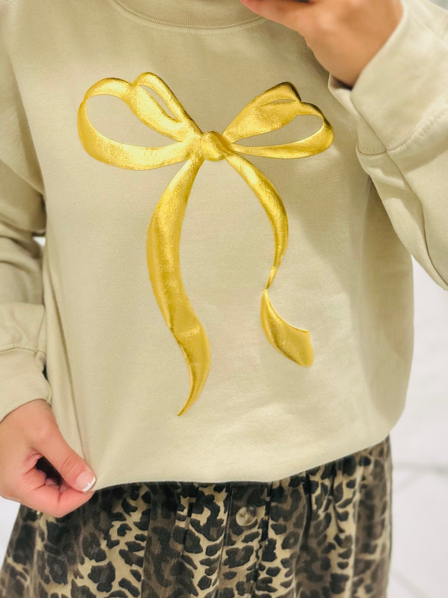 The Gold Girly Bow Sweatshirt