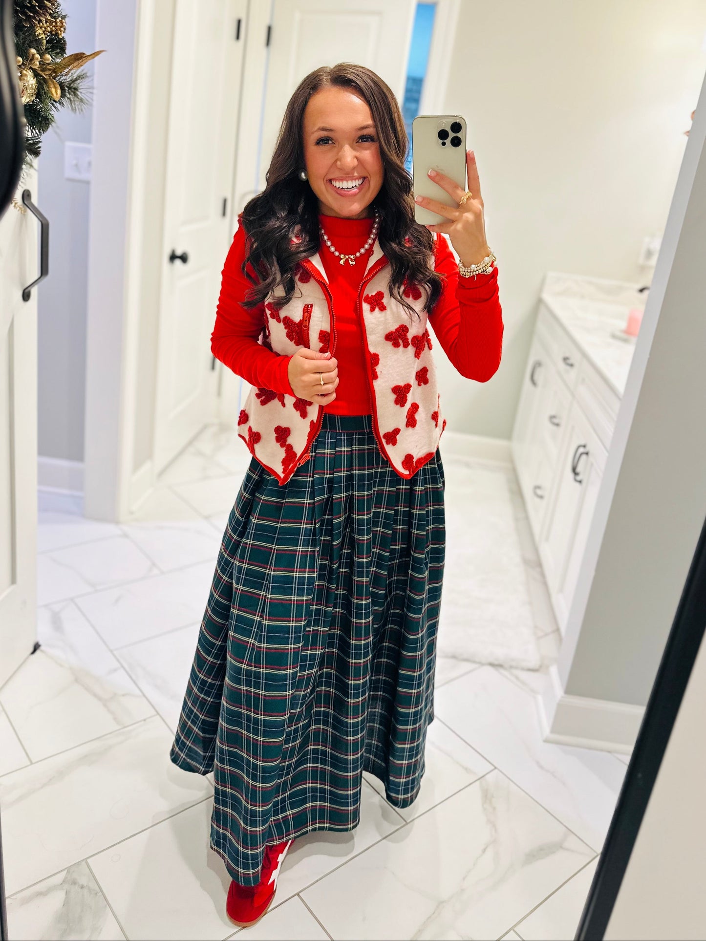 The Red Bow Fleece Vest