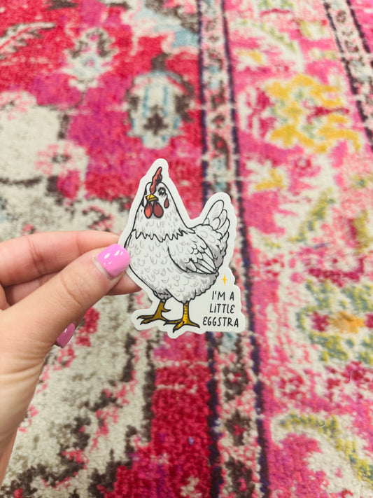 I'm A Little Eggstra Sticker