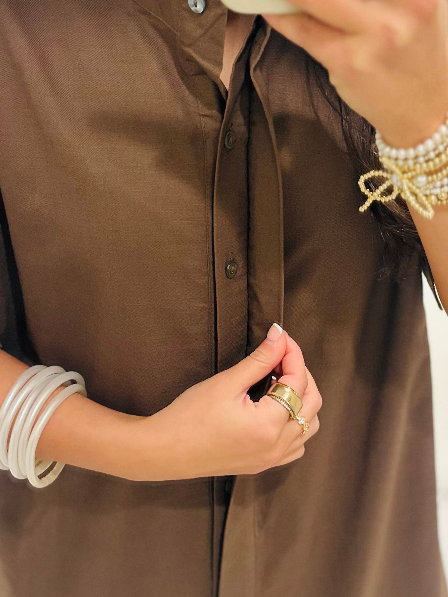 The Rach Brown Shirt Dress