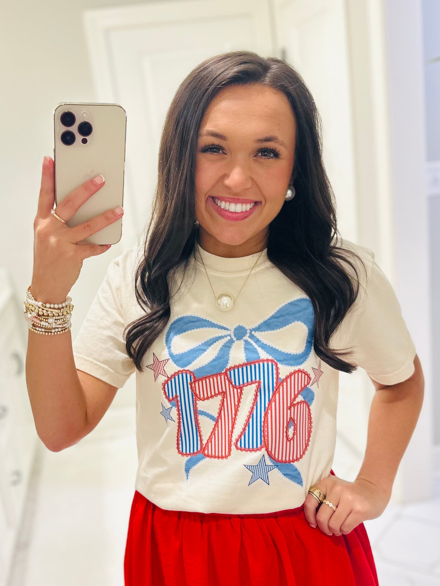 The 1776 Coquette Bow Tee