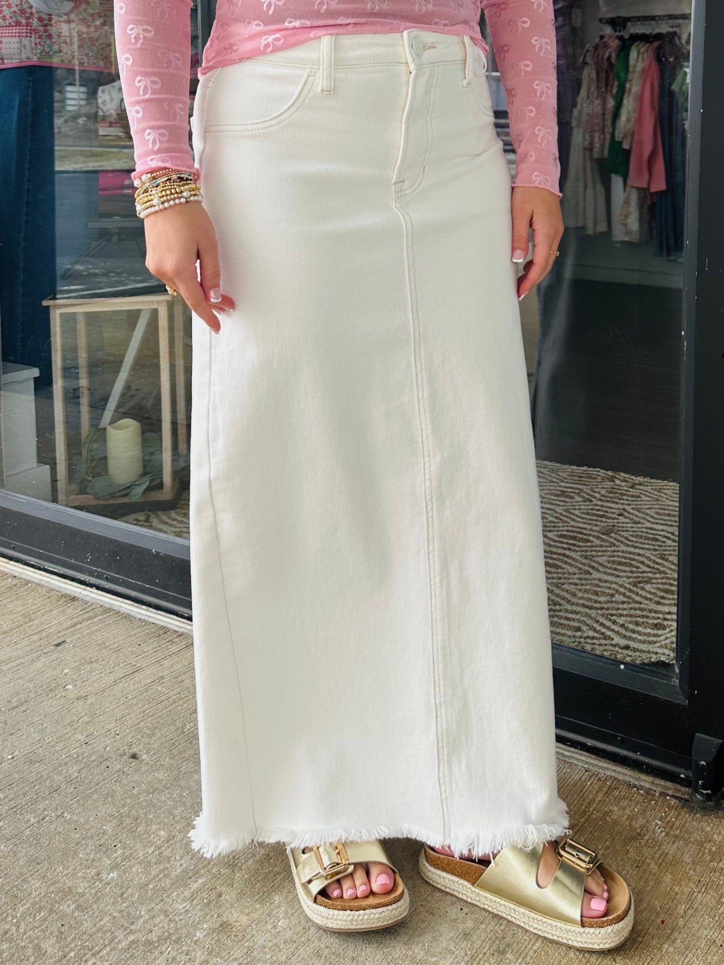 The Cream High Rise Maxi Skirt