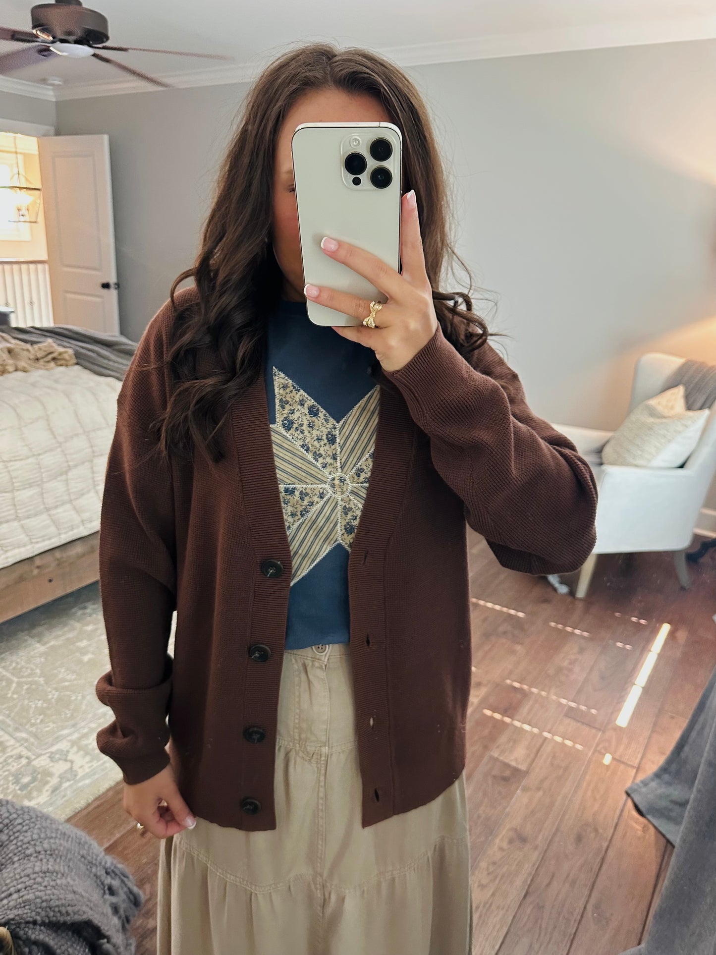 Let's Get Cozy Brown Cardigan