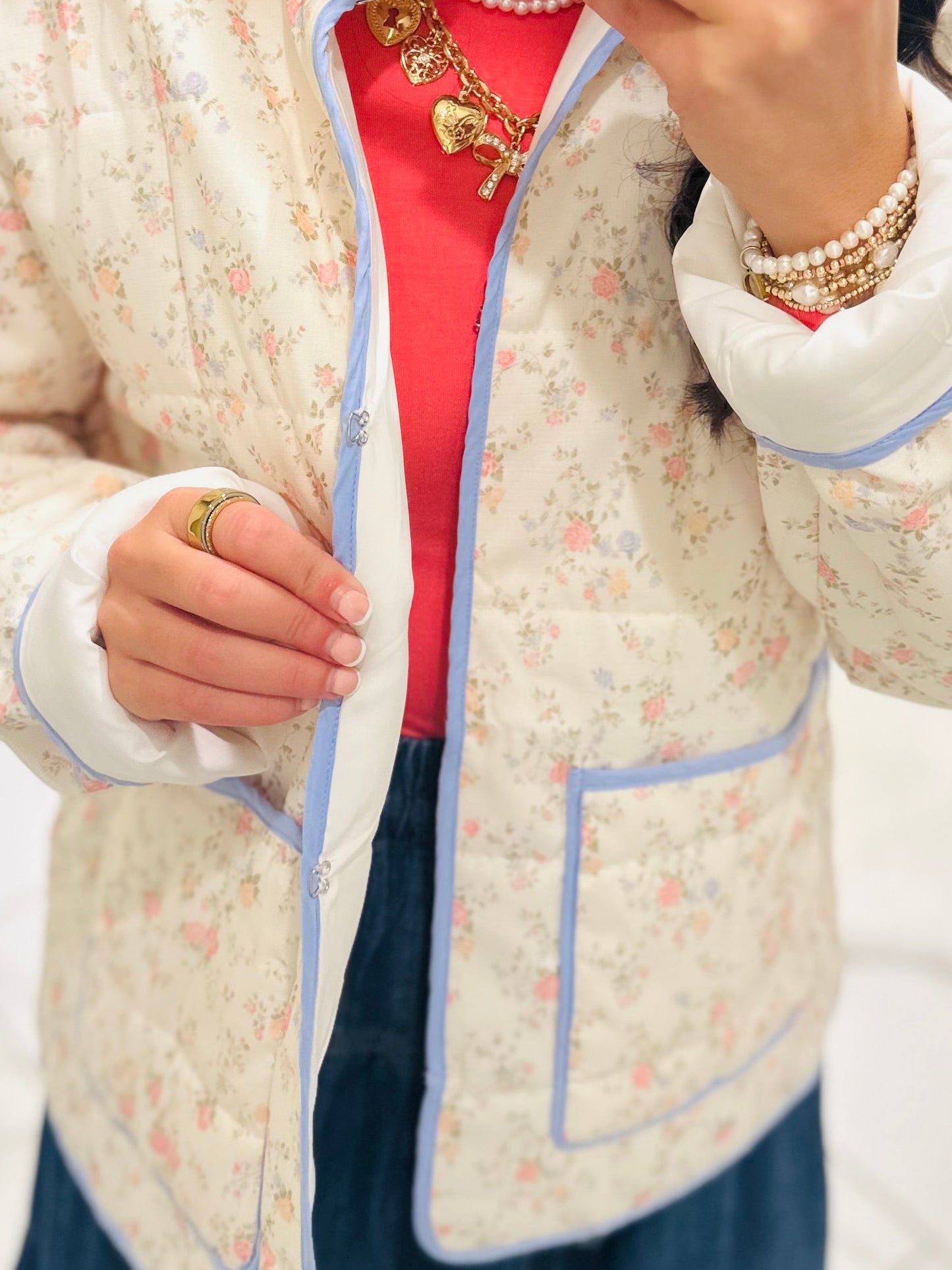 The Eloise Floral Quilted Jacket