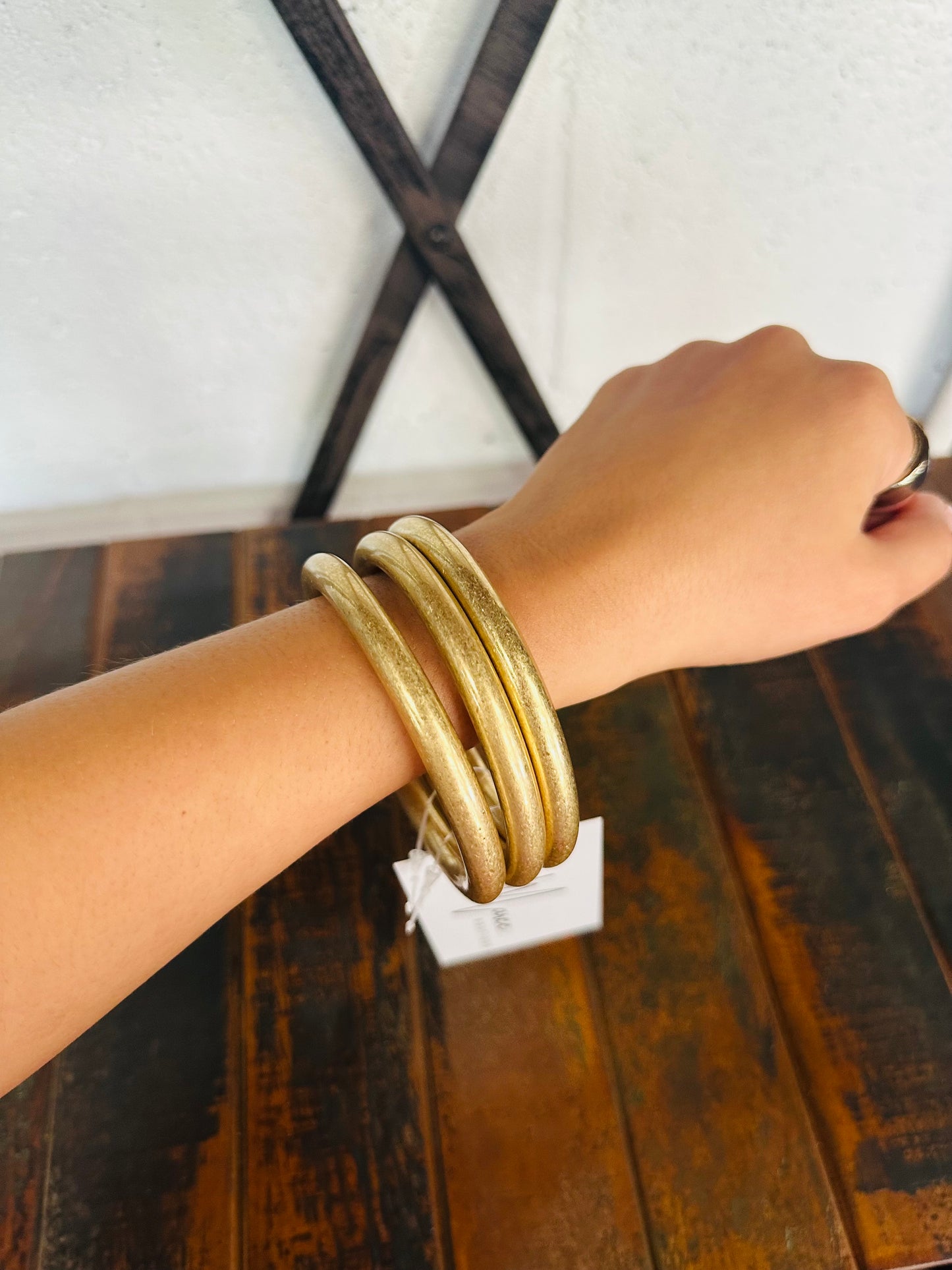 Matte Gold Bangles - Set of 3