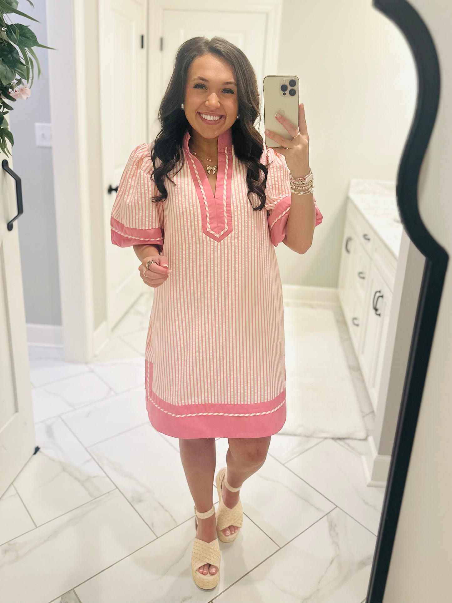 The Charlotte Pink Striped Dress