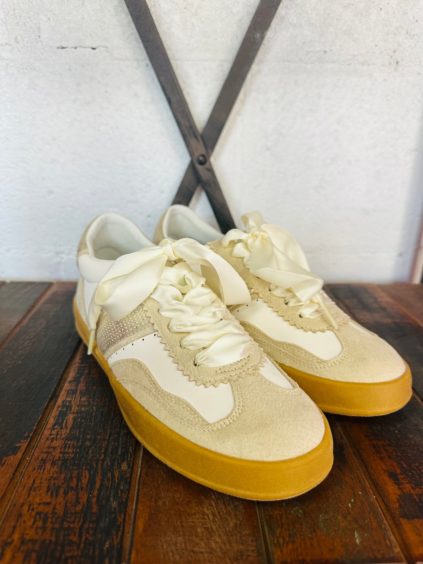 The Dixie Beige Gold Sneaker