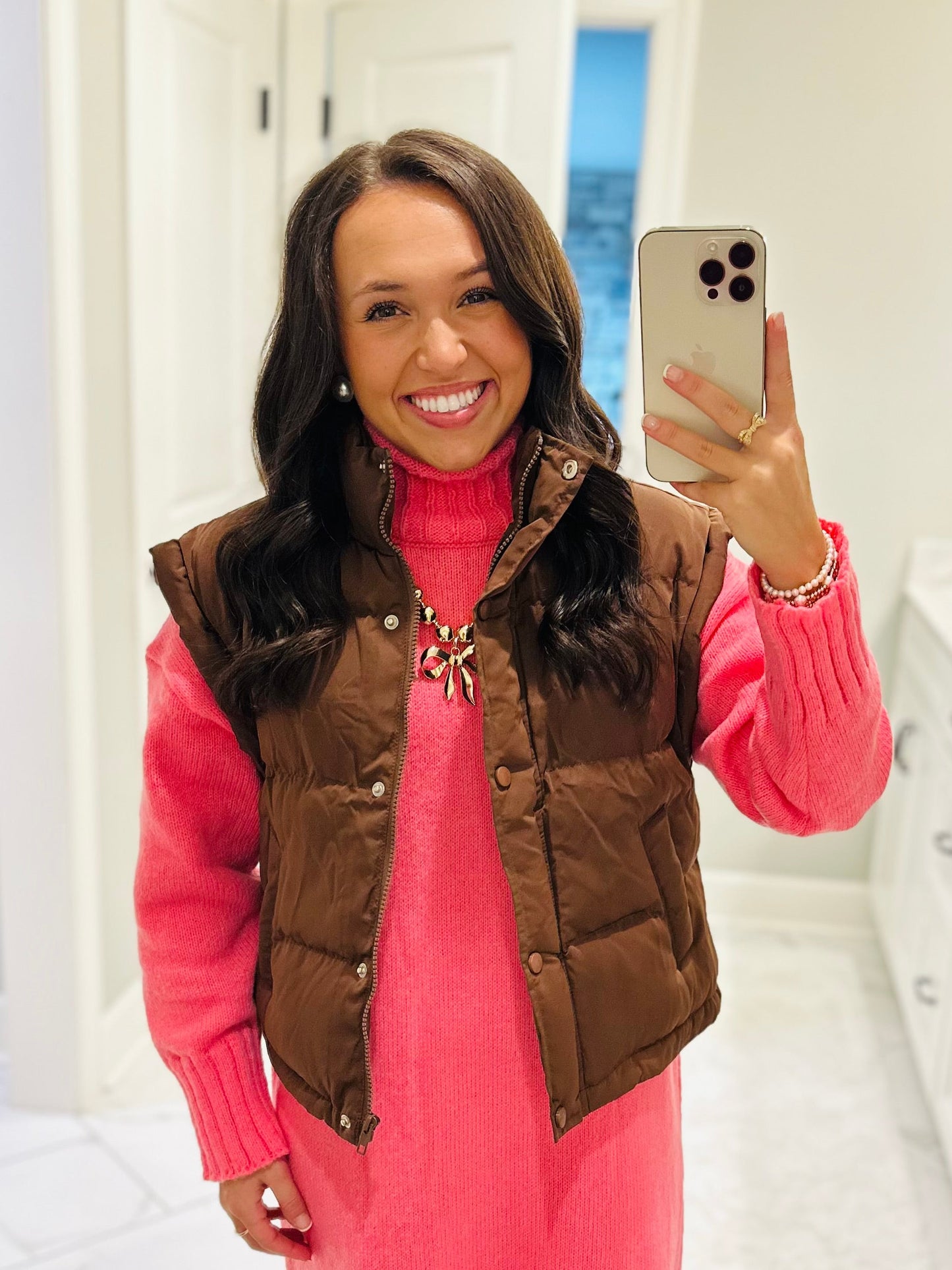 The Chocolate Brown Puffer Vest