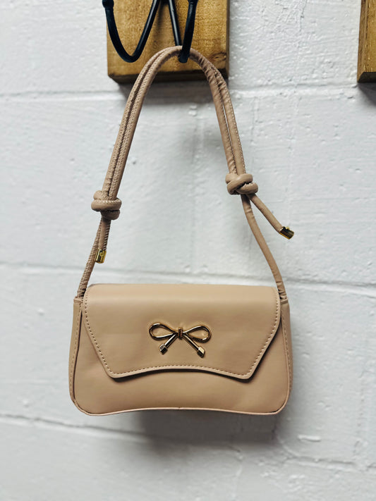 The Isabella Gold Bow Shoulder Bag
