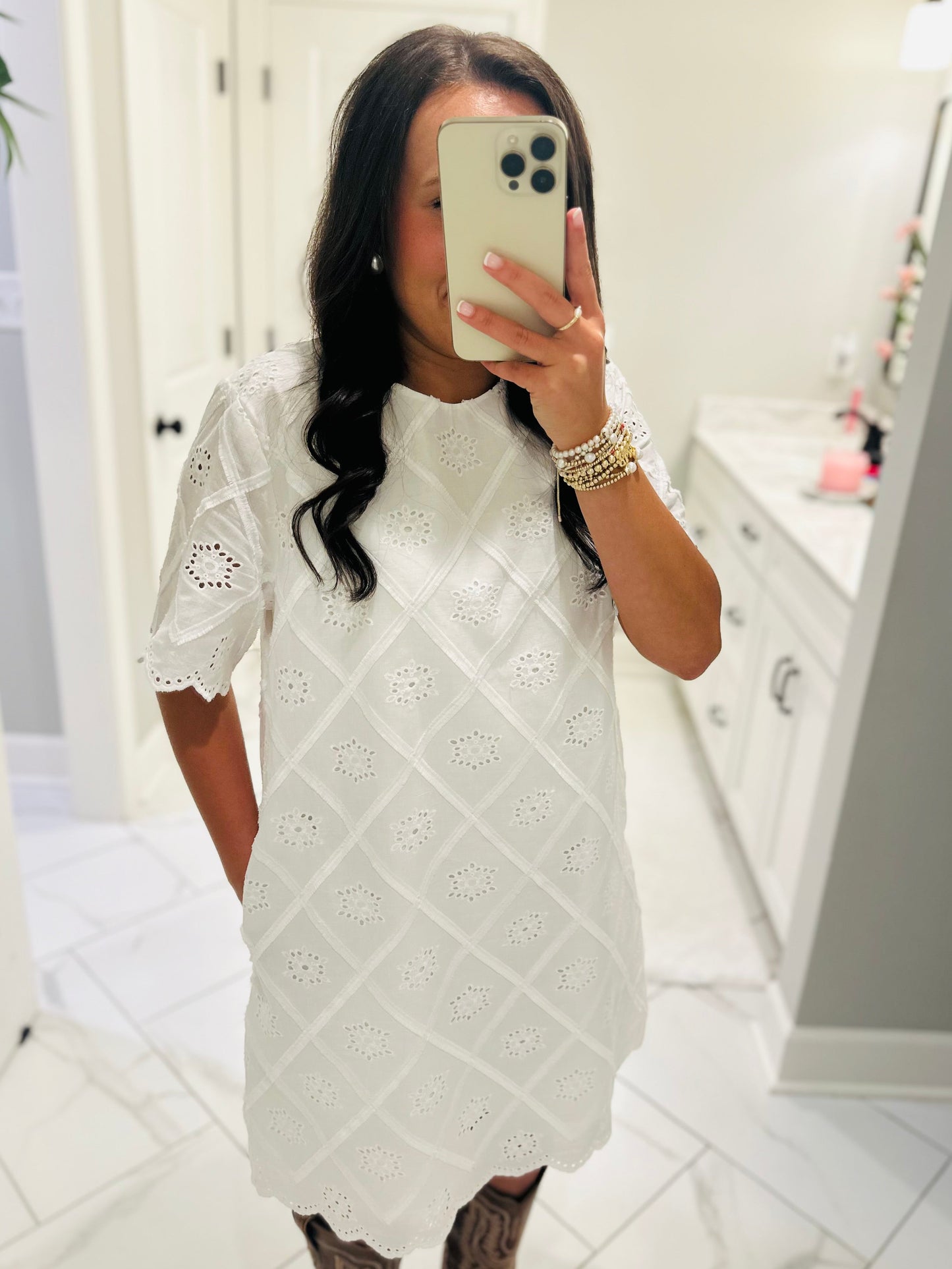 The Taylor White Eyelet Dress