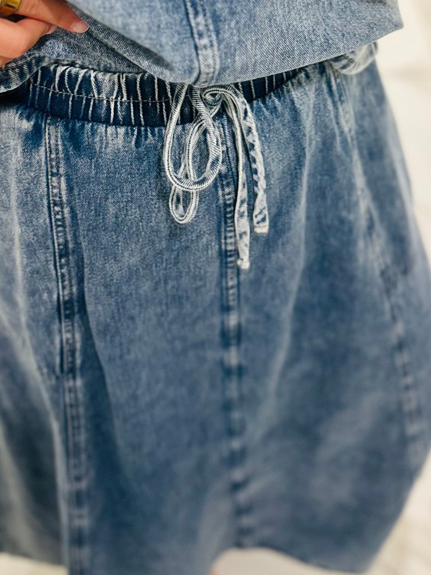 The Sadie Rae Denim Top + Skirt Set