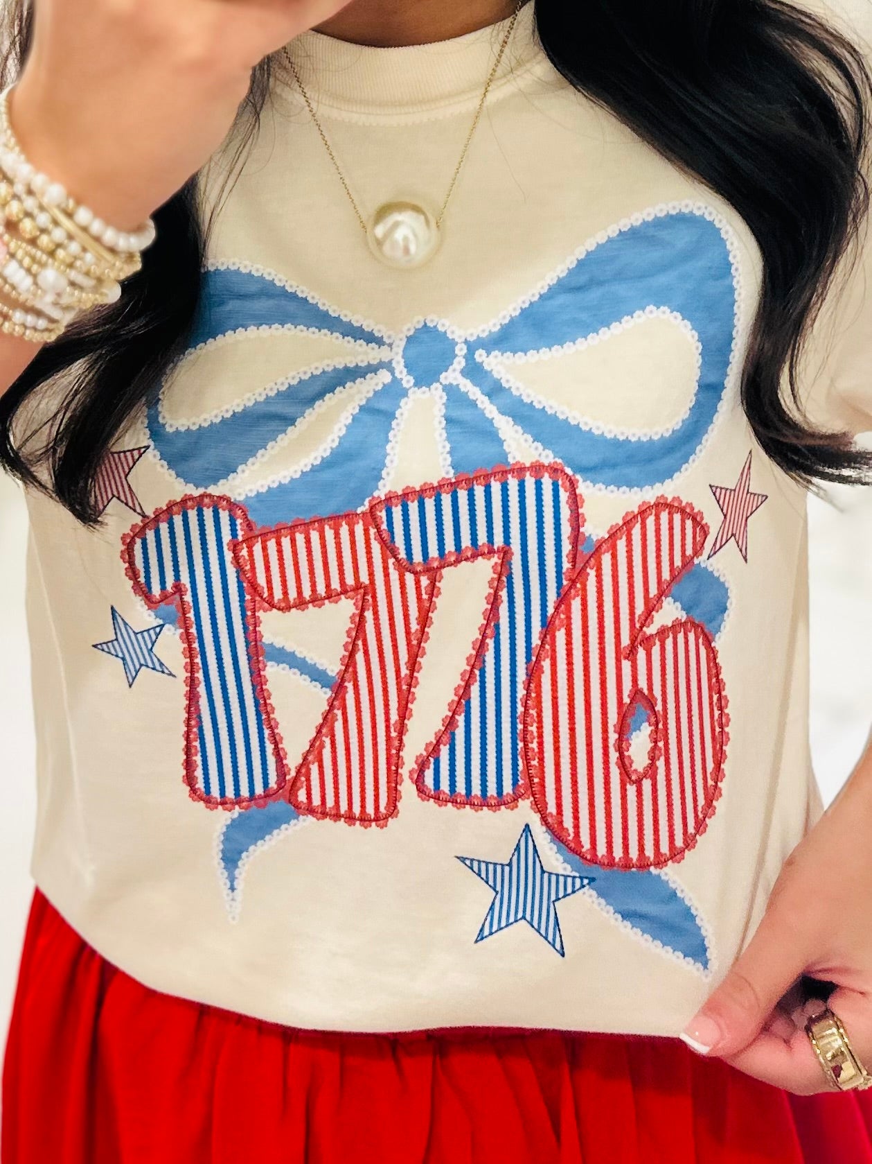 The 1776 Coquette Bow Tee