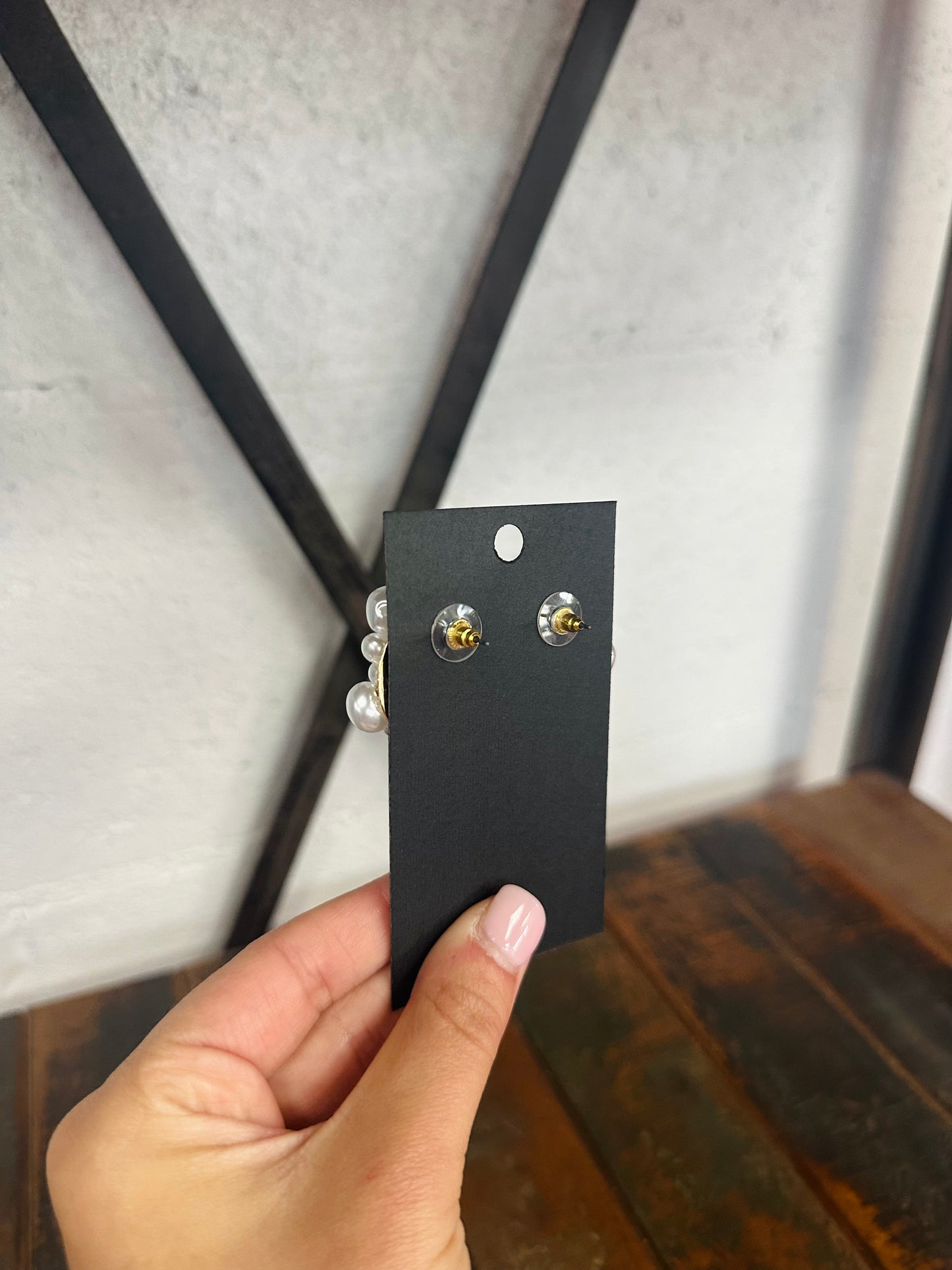 Pearl Round Cluster Earring