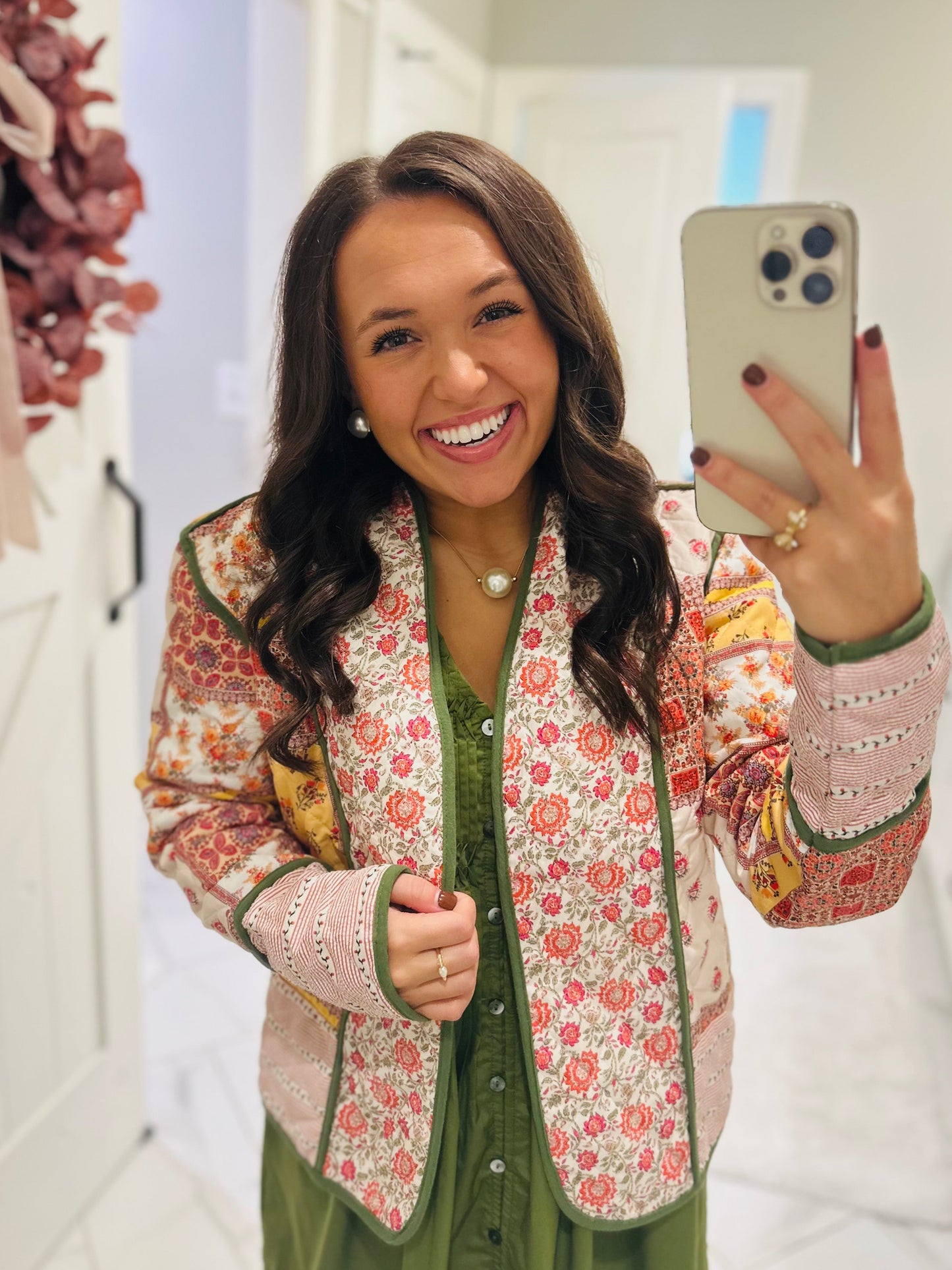The Emmie Floral Patchwork Quilted Jacket