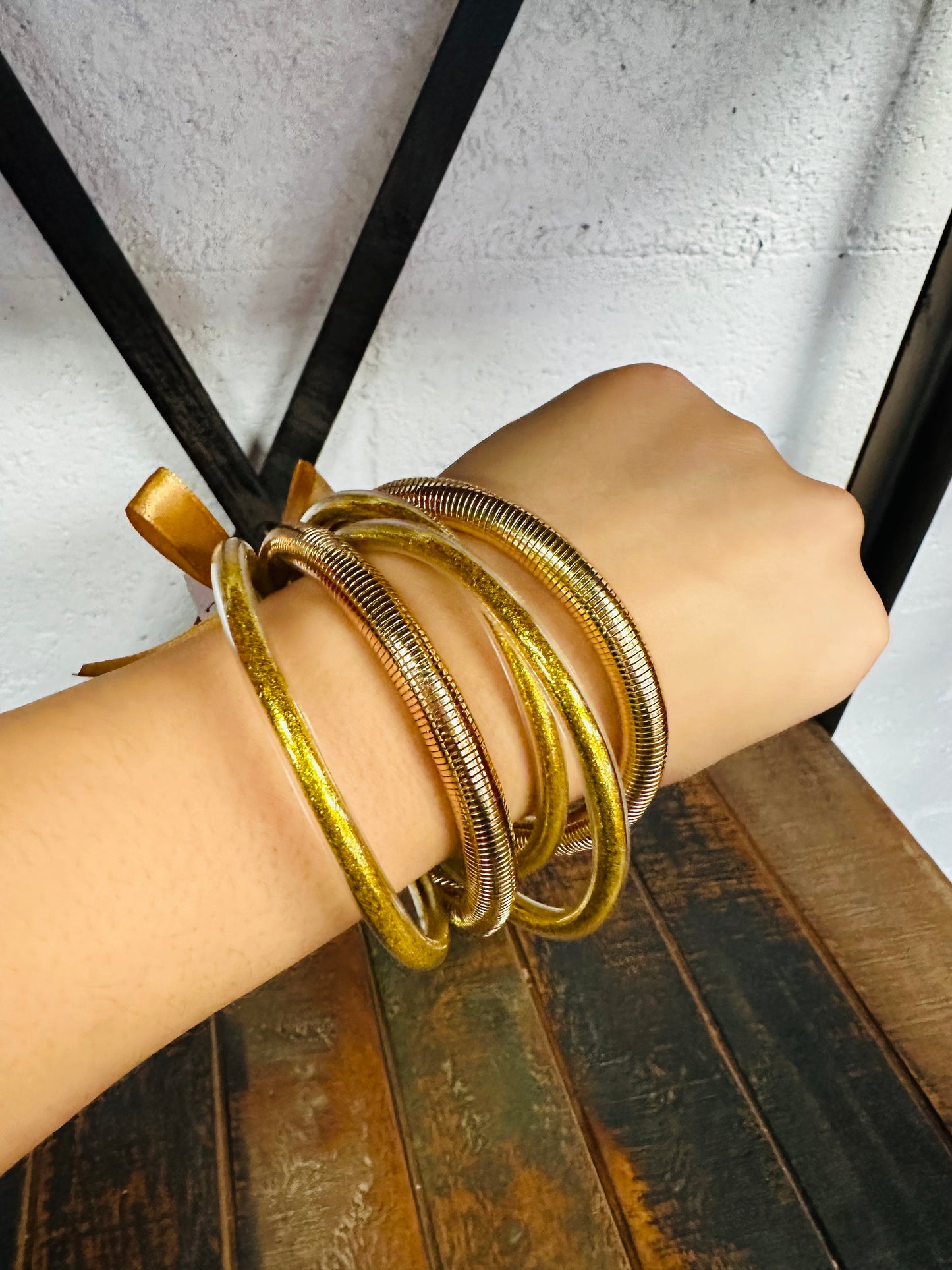 Gold & Jelly Bracelet Stack