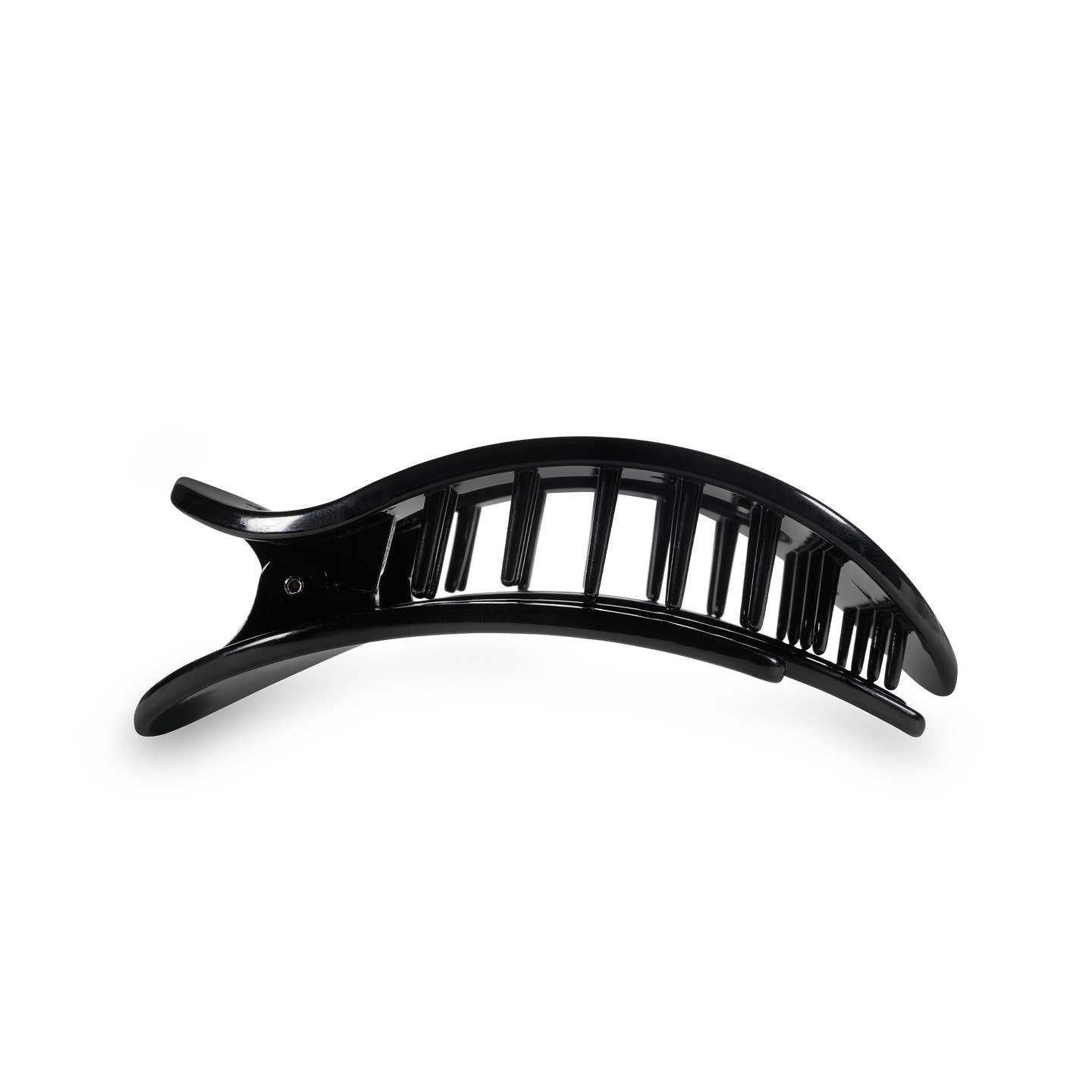 Jet Black Round Flat Hair Clip