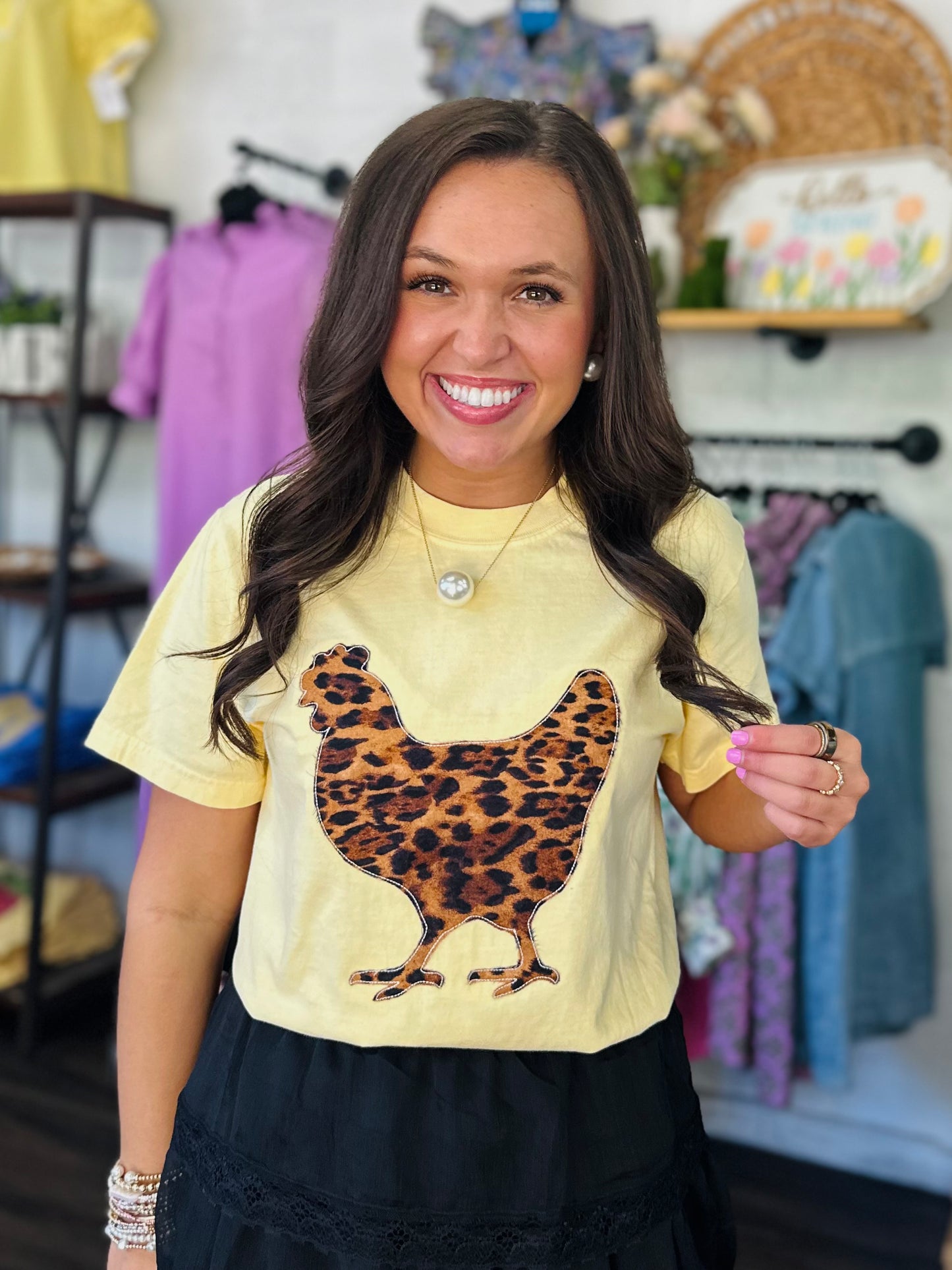 The Leopard Chicken Embroidered Tee