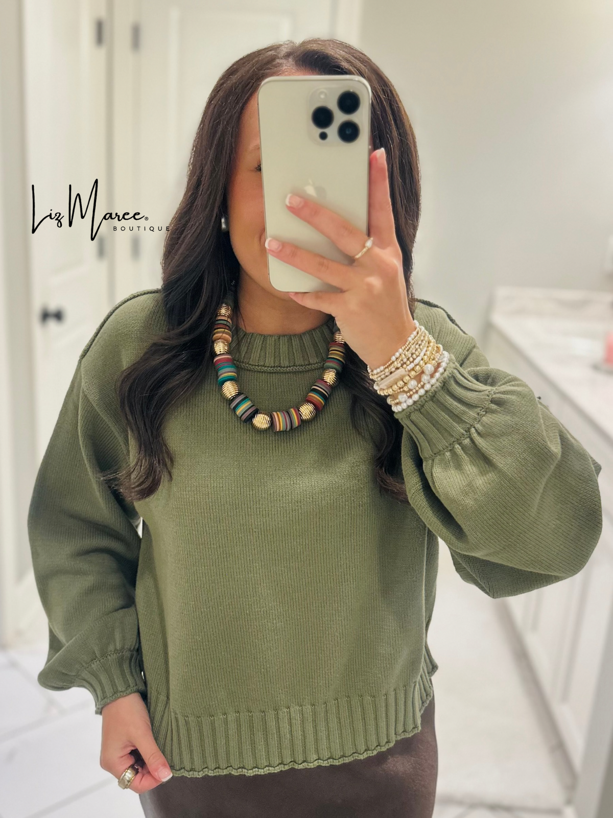 The Lydia Olive Green Sweater