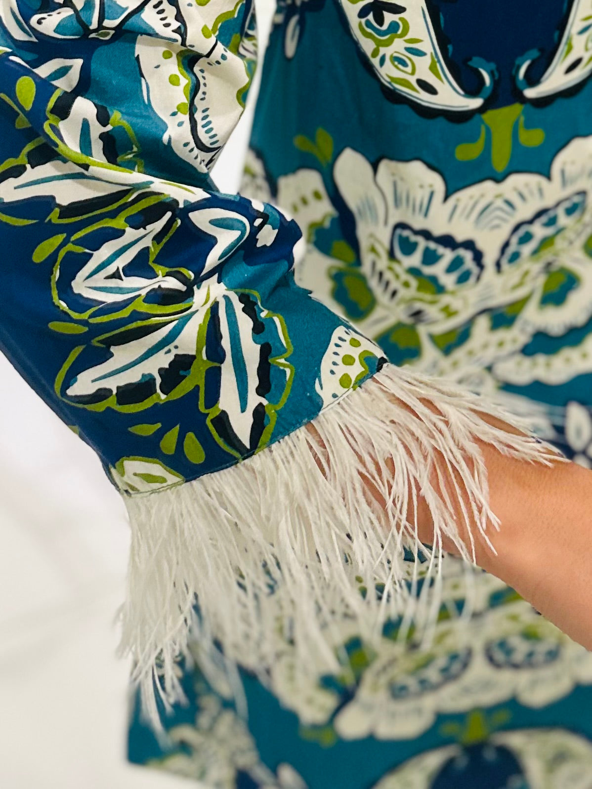 The Avery Blue Floral + Paisley Dress