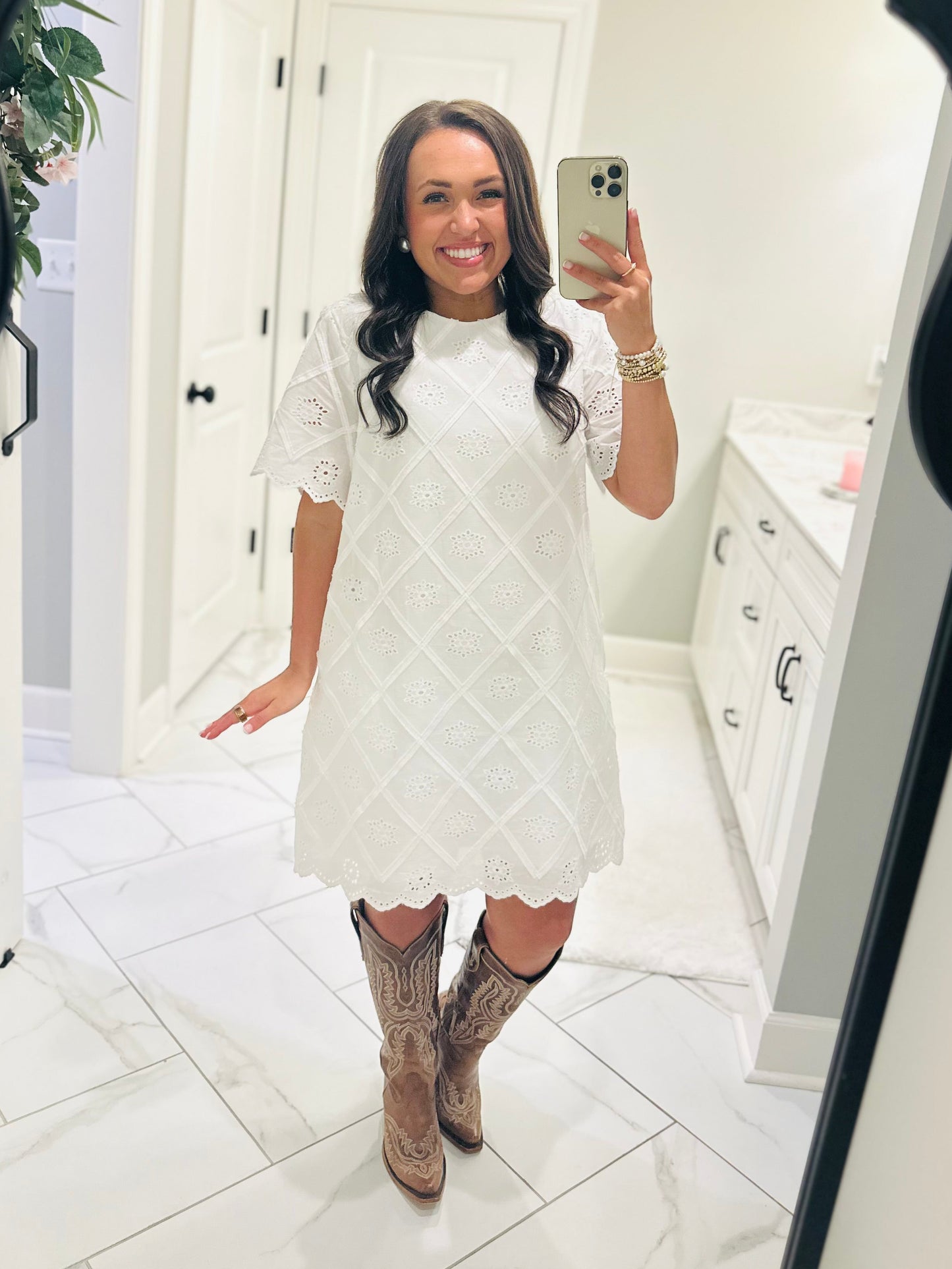 The Taylor White Eyelet Dress