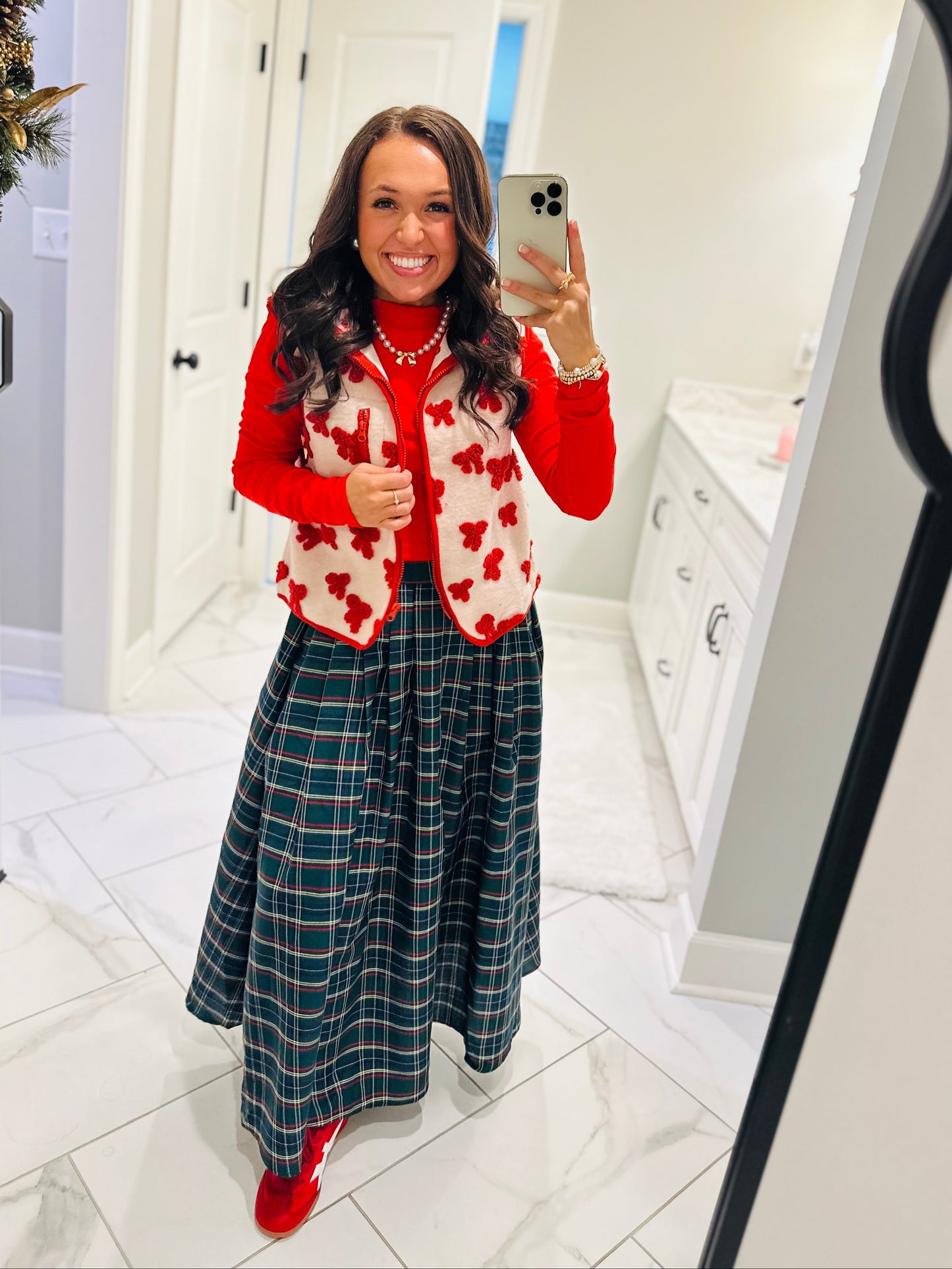 The Red Bow Fleece Vest