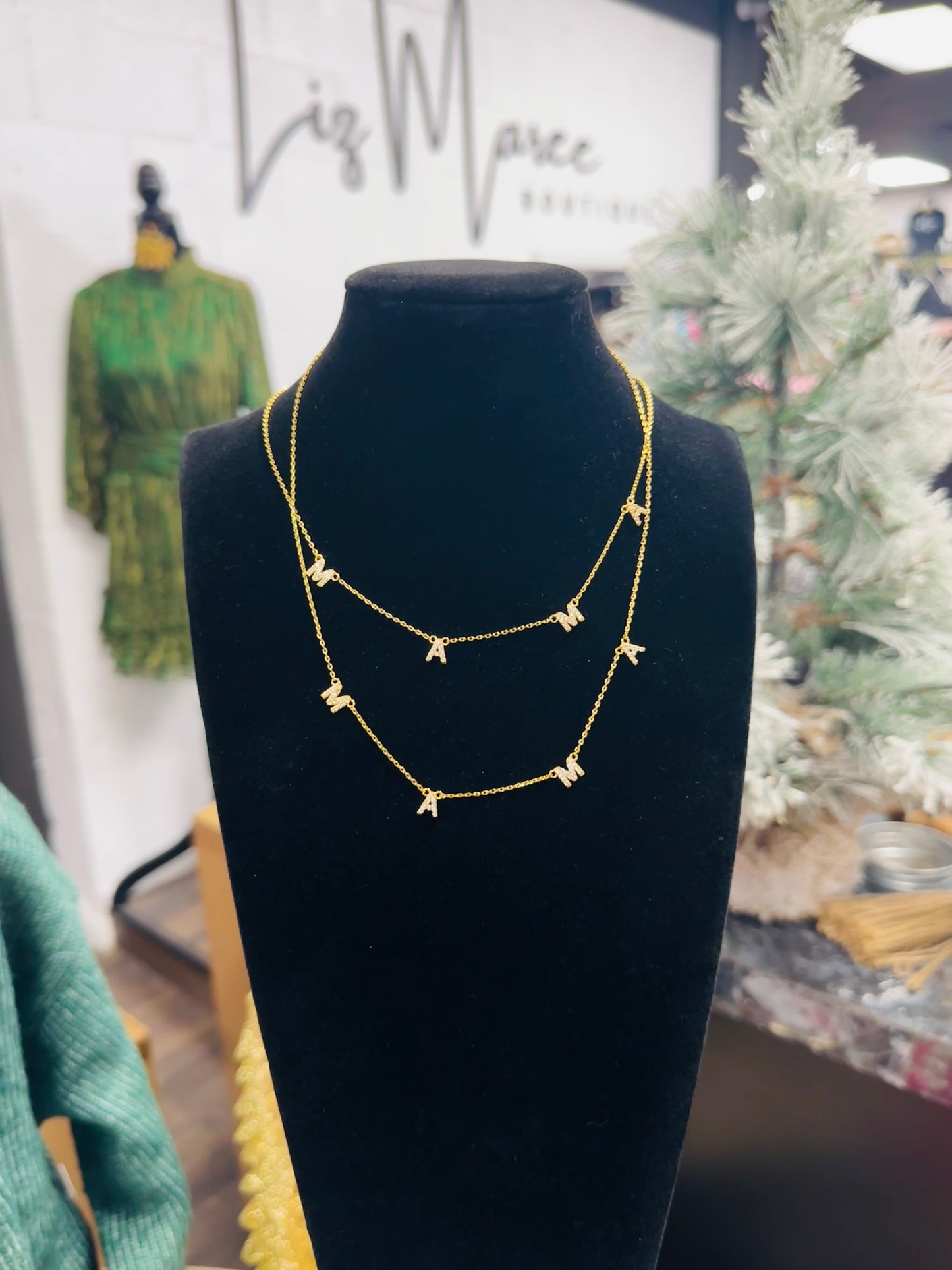 Dainty Gold Mama Necklace