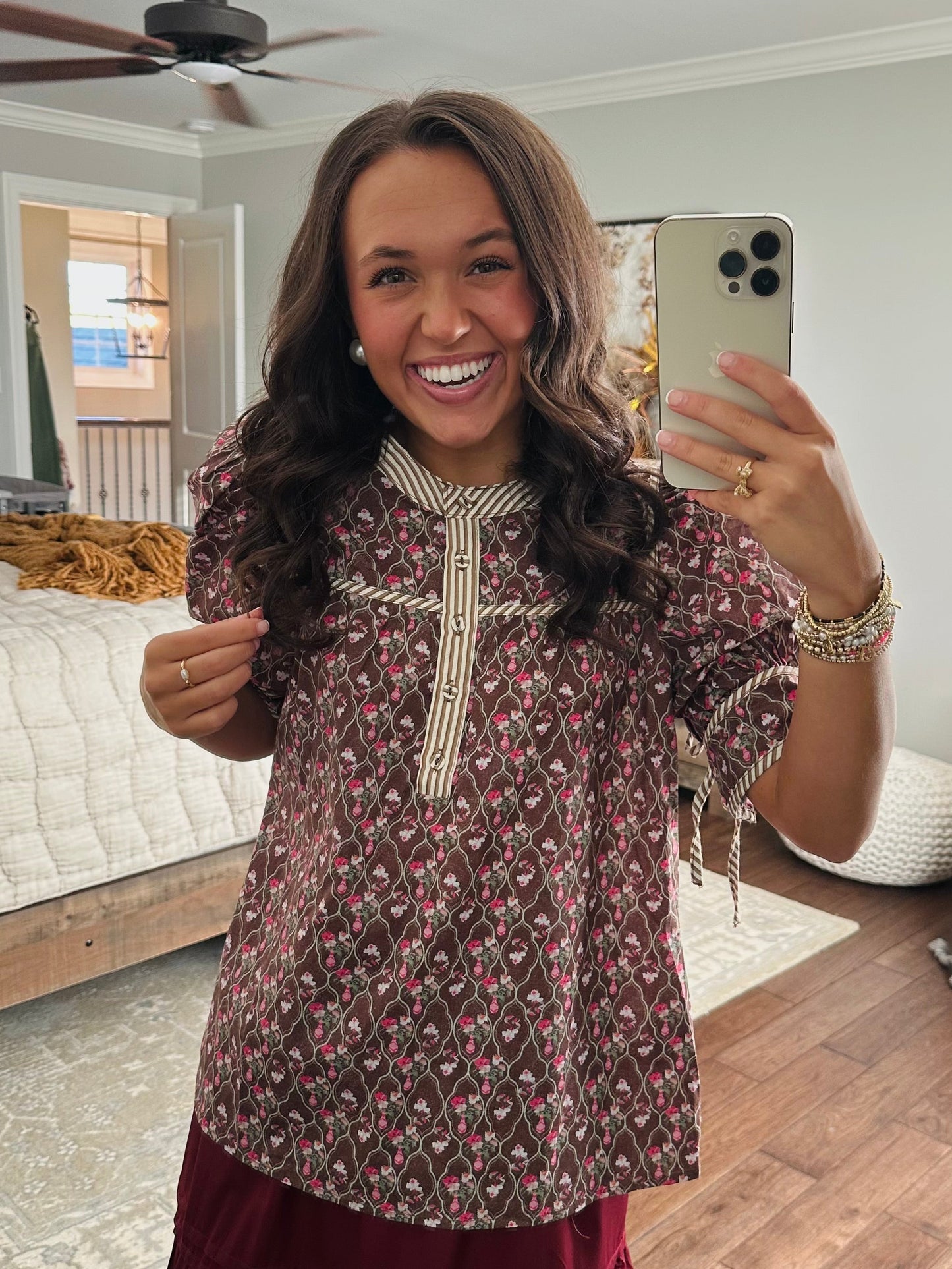 The Lottie Brown Floral Top