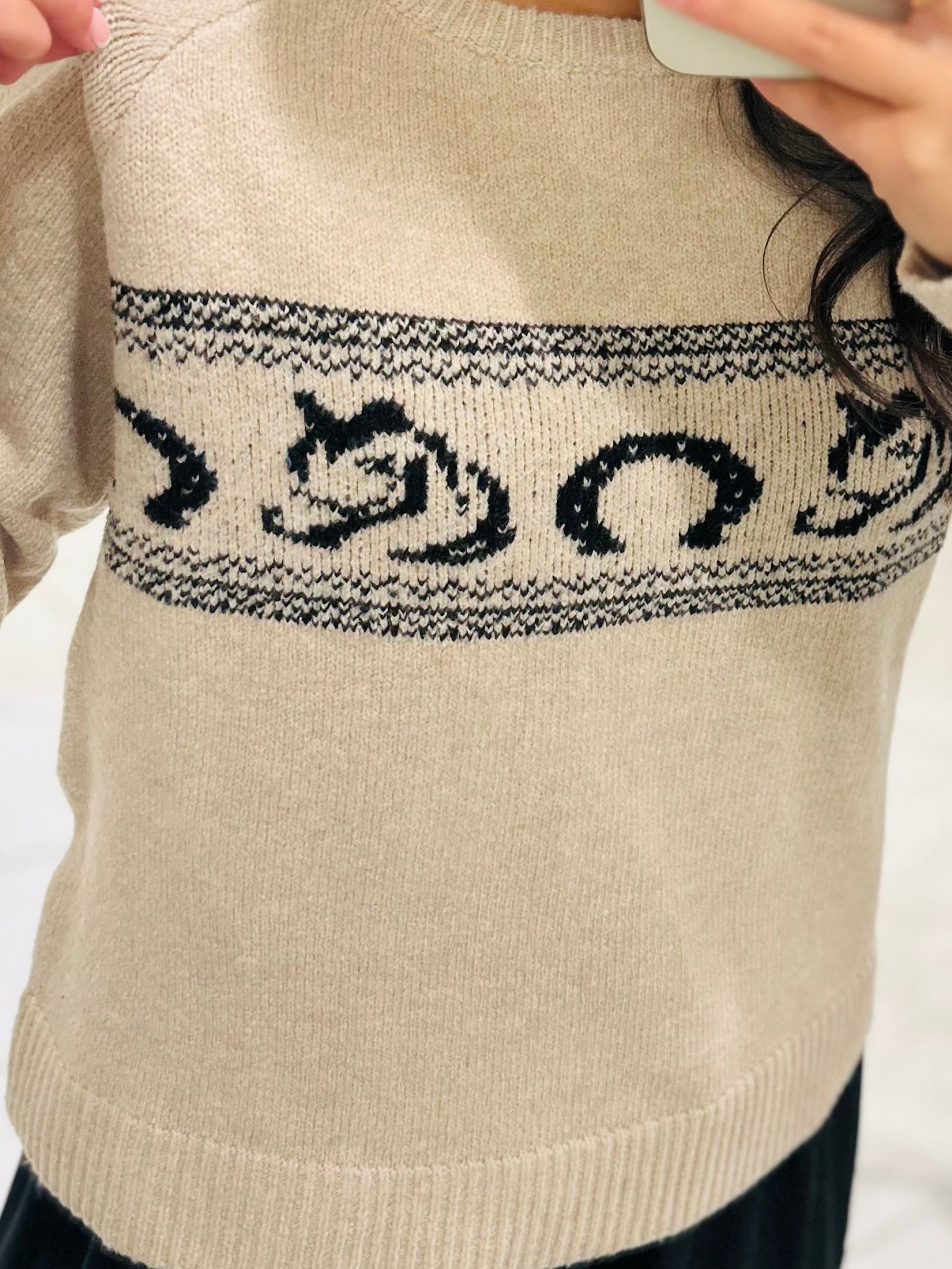 The Cream + Black Horse Sweater