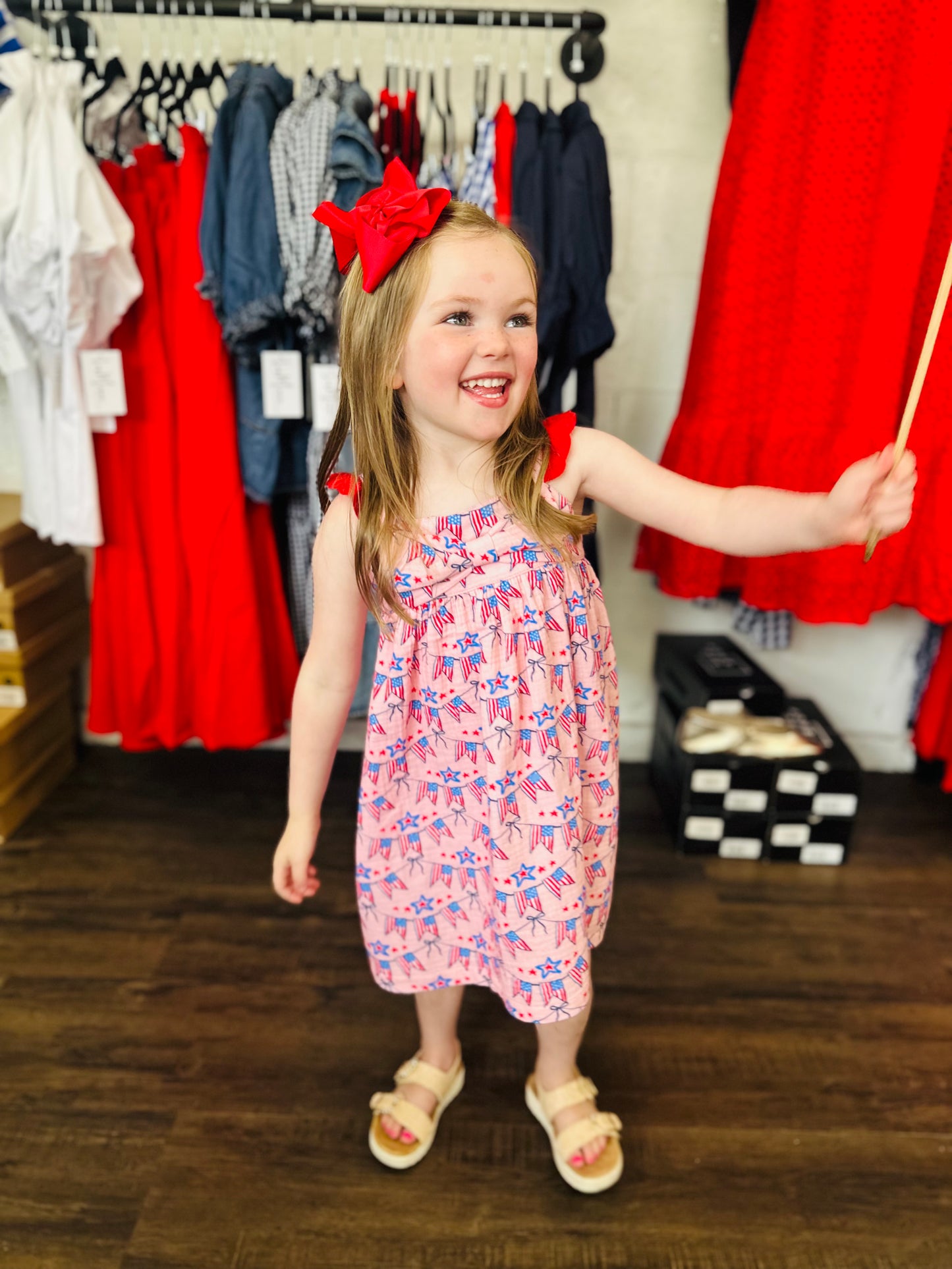 The American Sweetheart Girls Cotton Bow Dress