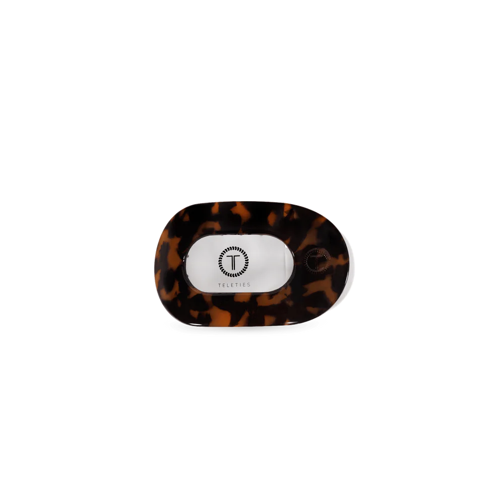 Tortoise Round Flat Hair Clip