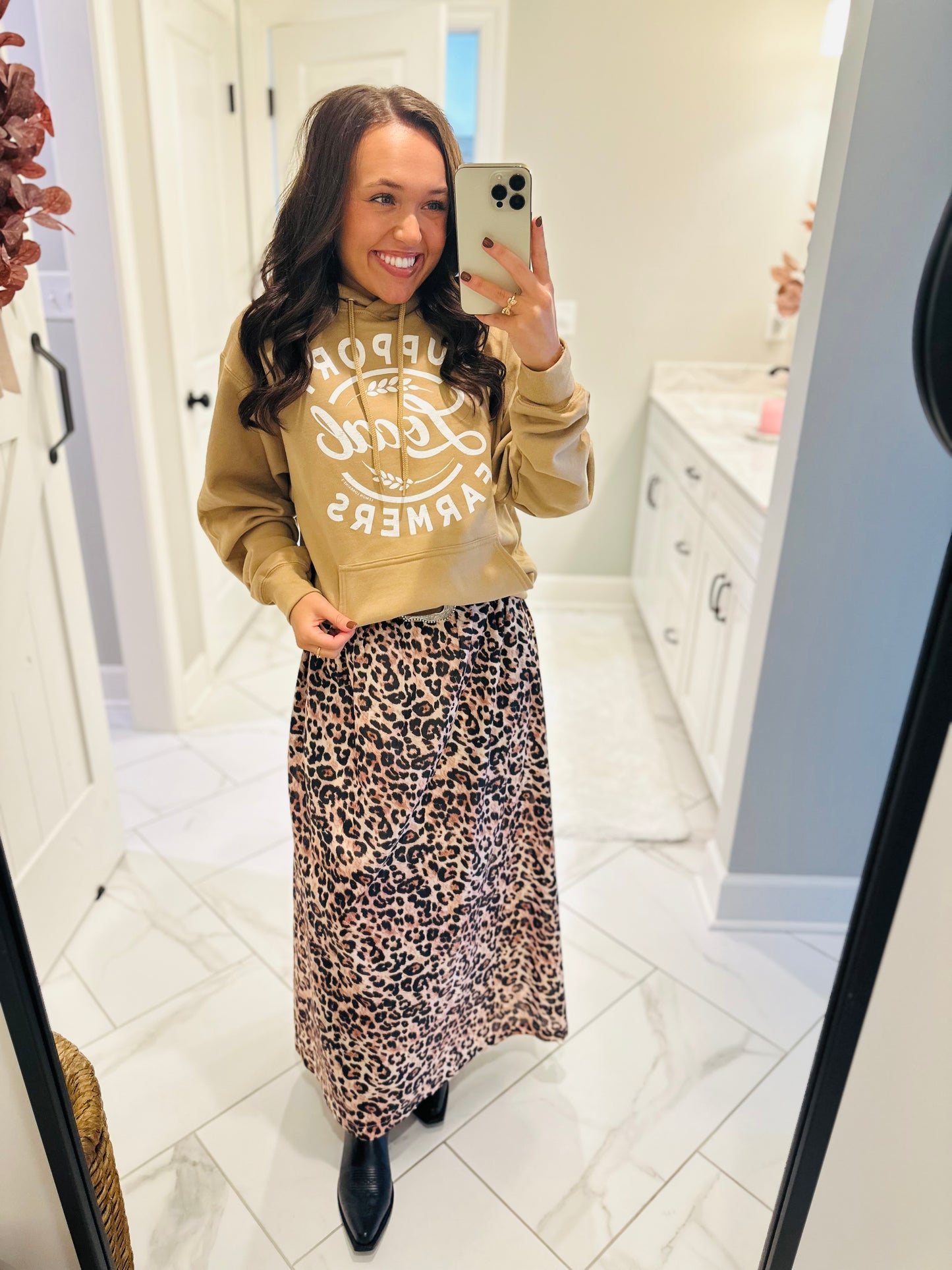 The Support Local Farmers Sand Hoodie
