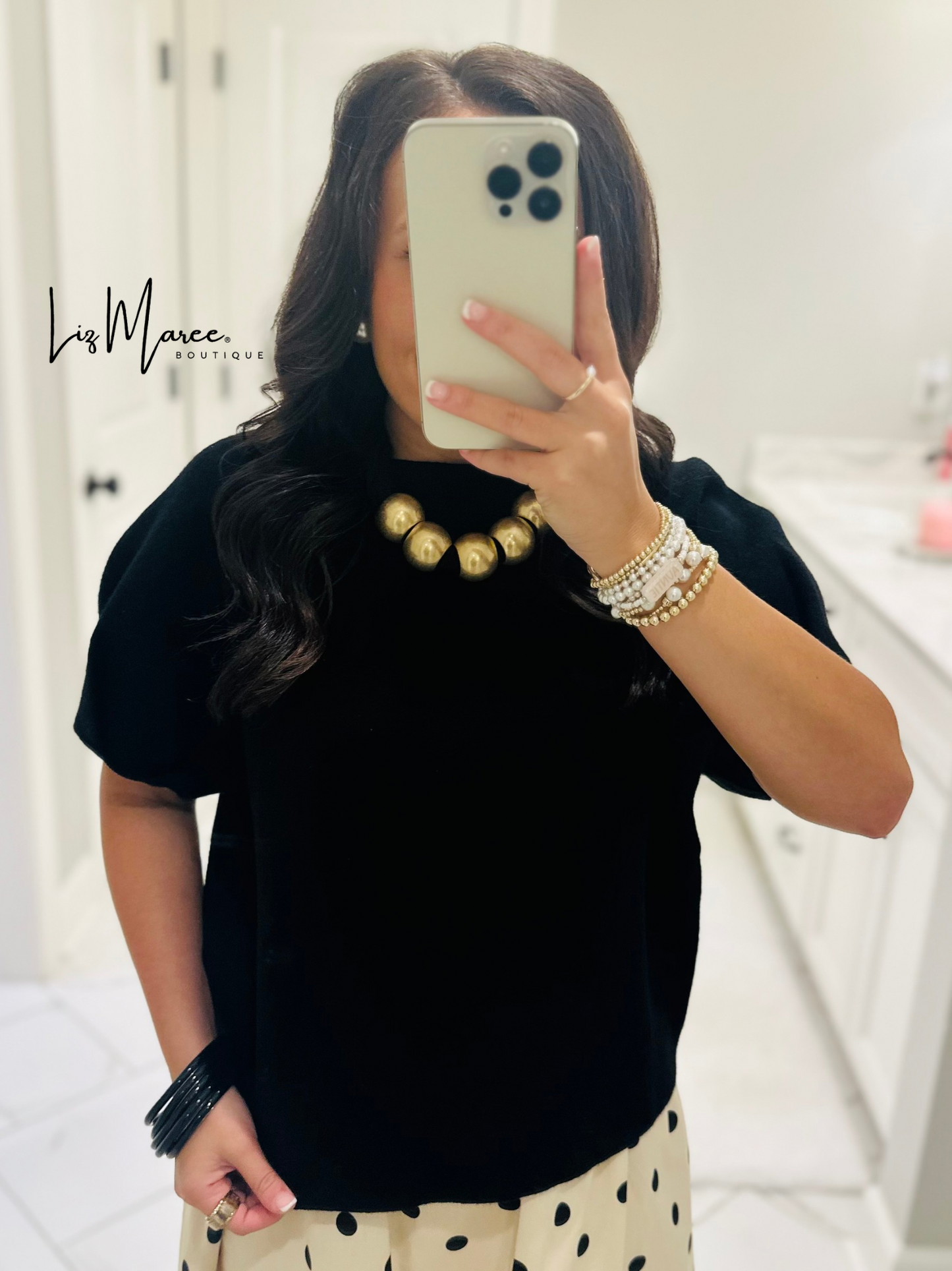 The Melanie Black Sweater Top