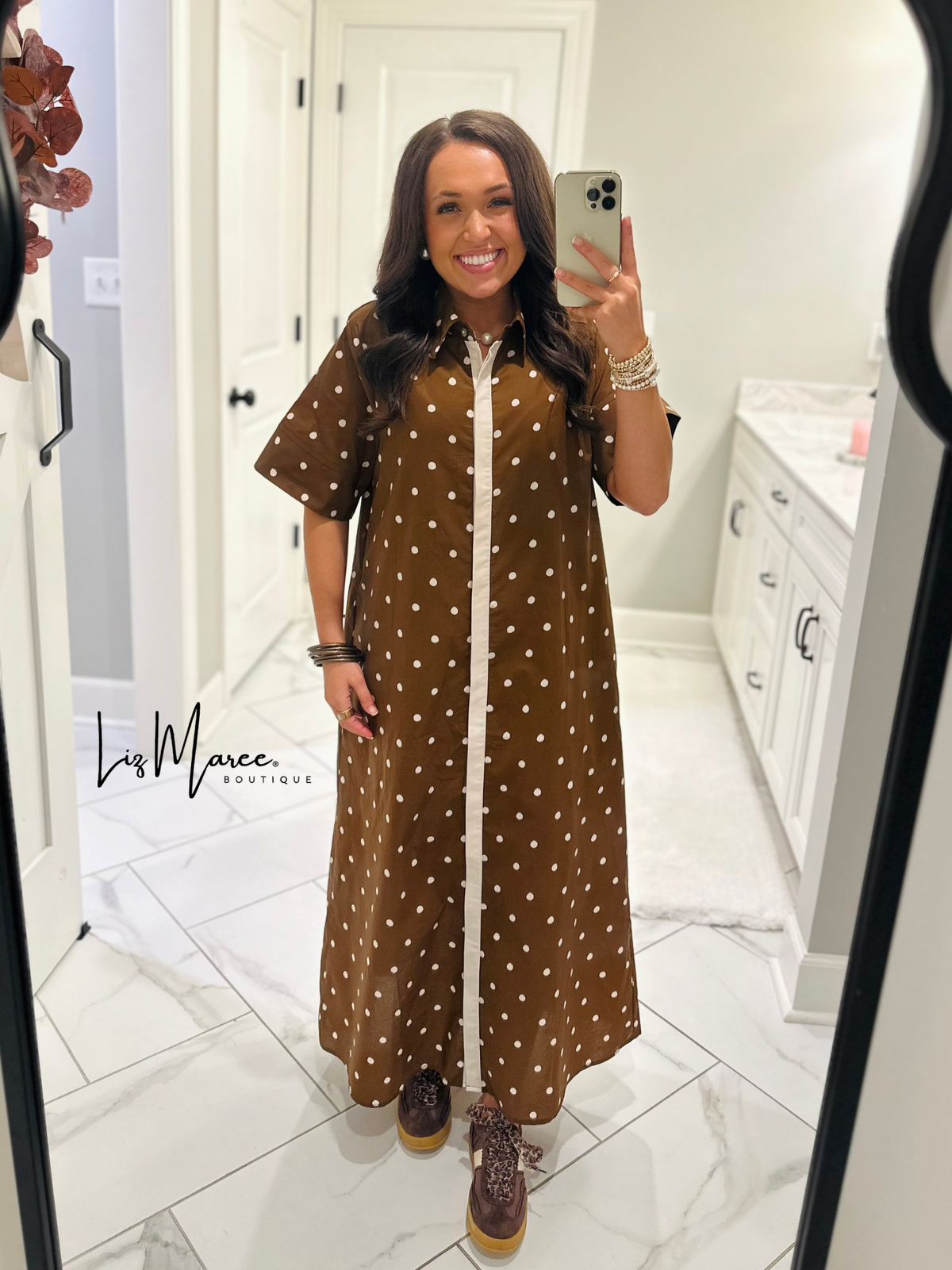 The Ruth Brown Polka Dot Midi Dress