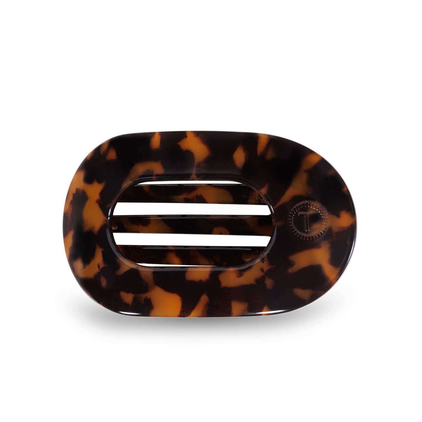 Tortoise Round Flat Hair Clip